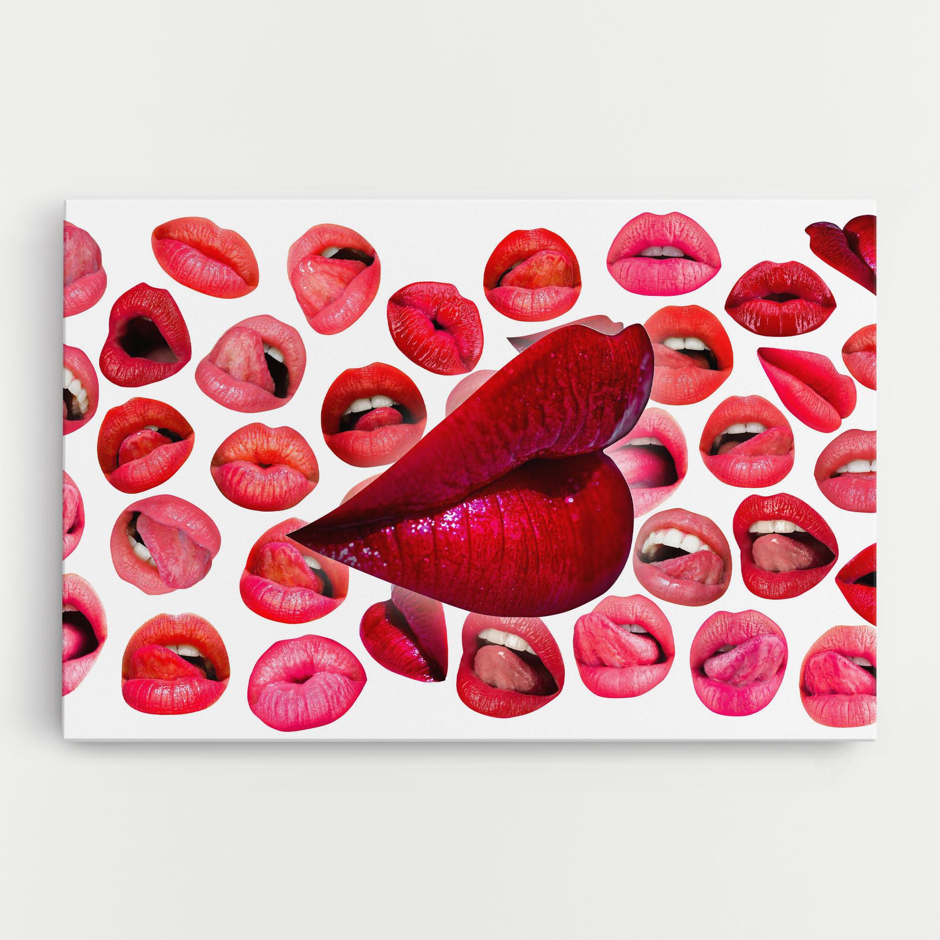 Картина на платно Red Lip Female mockup 0
