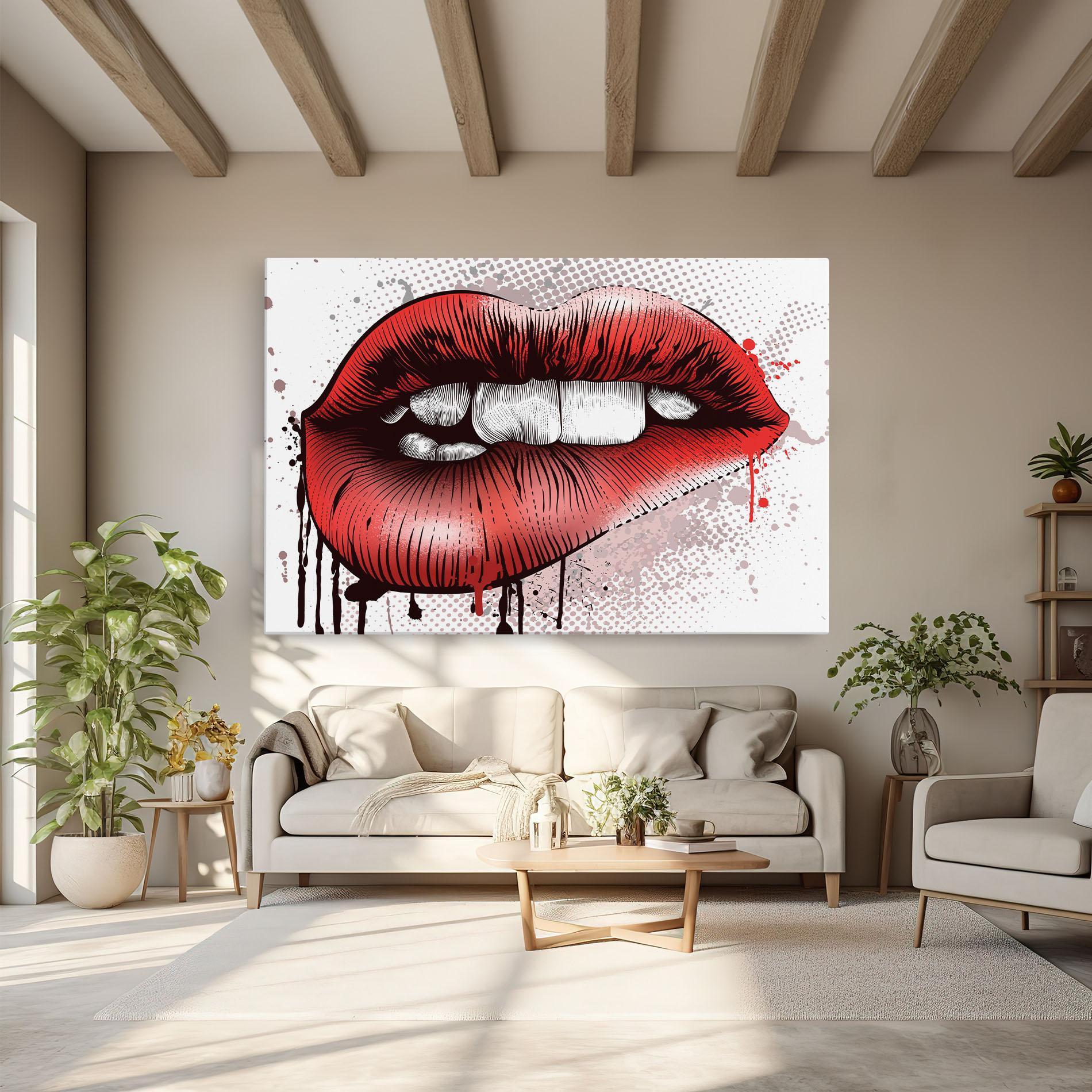 Картина на платно Lips Pop Artistic mockup 6