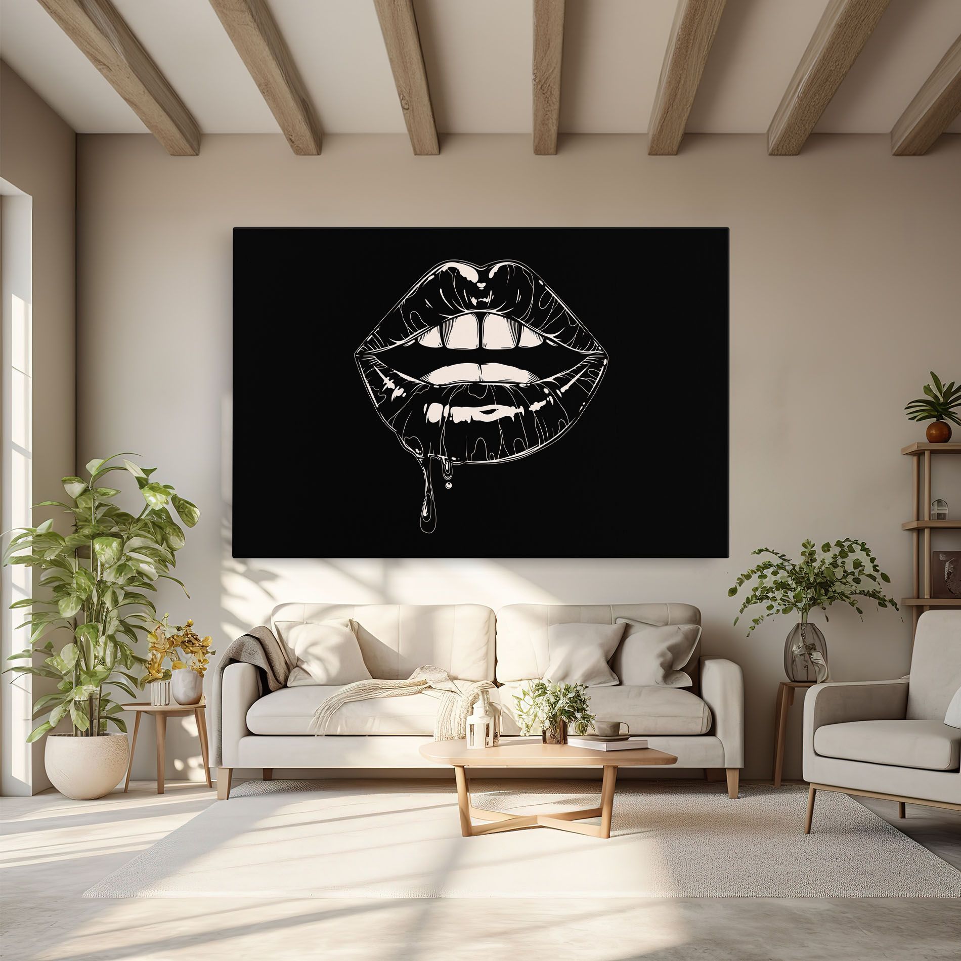 Open Lips On Black mockup 6