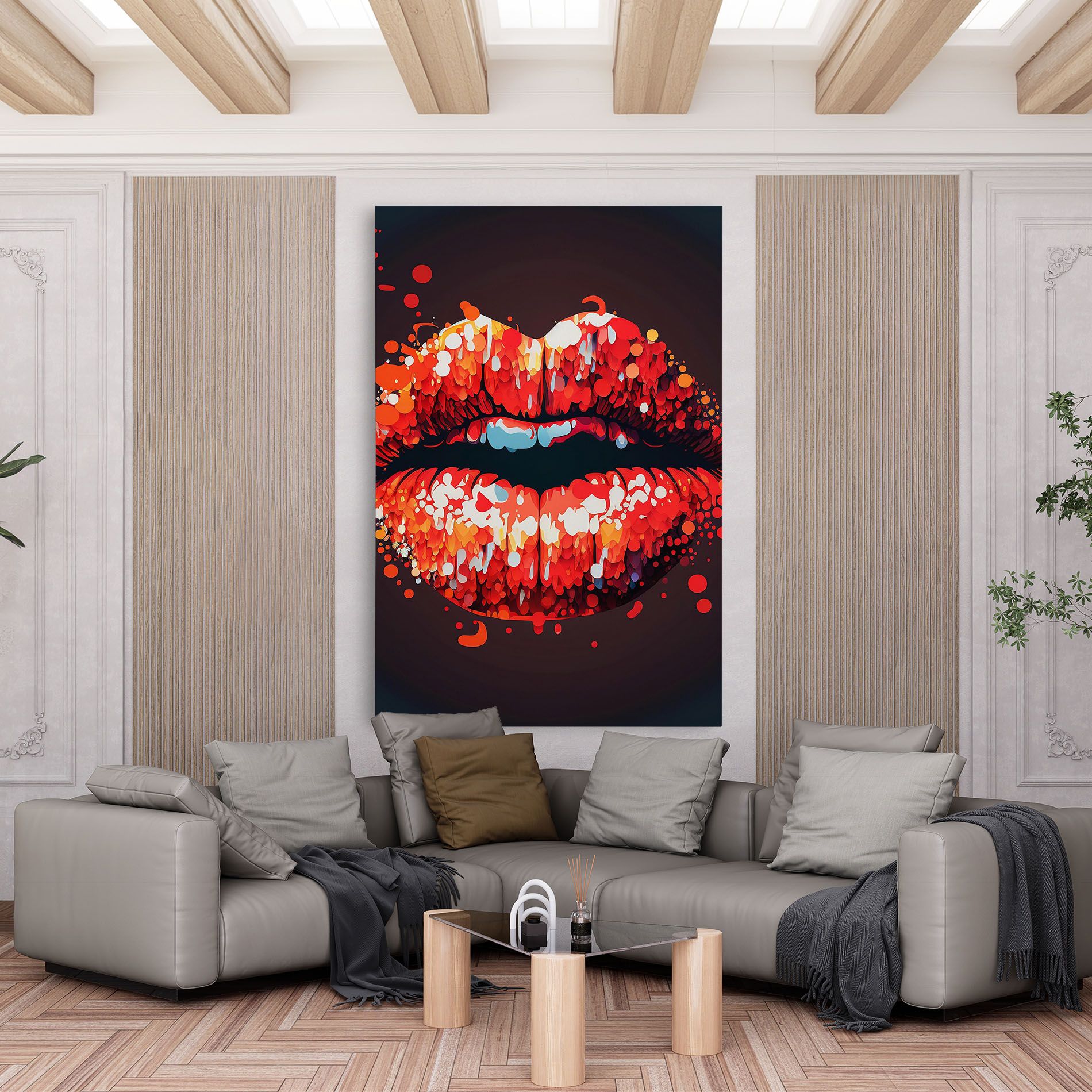 Red Lips With Word Lips It mockup 6