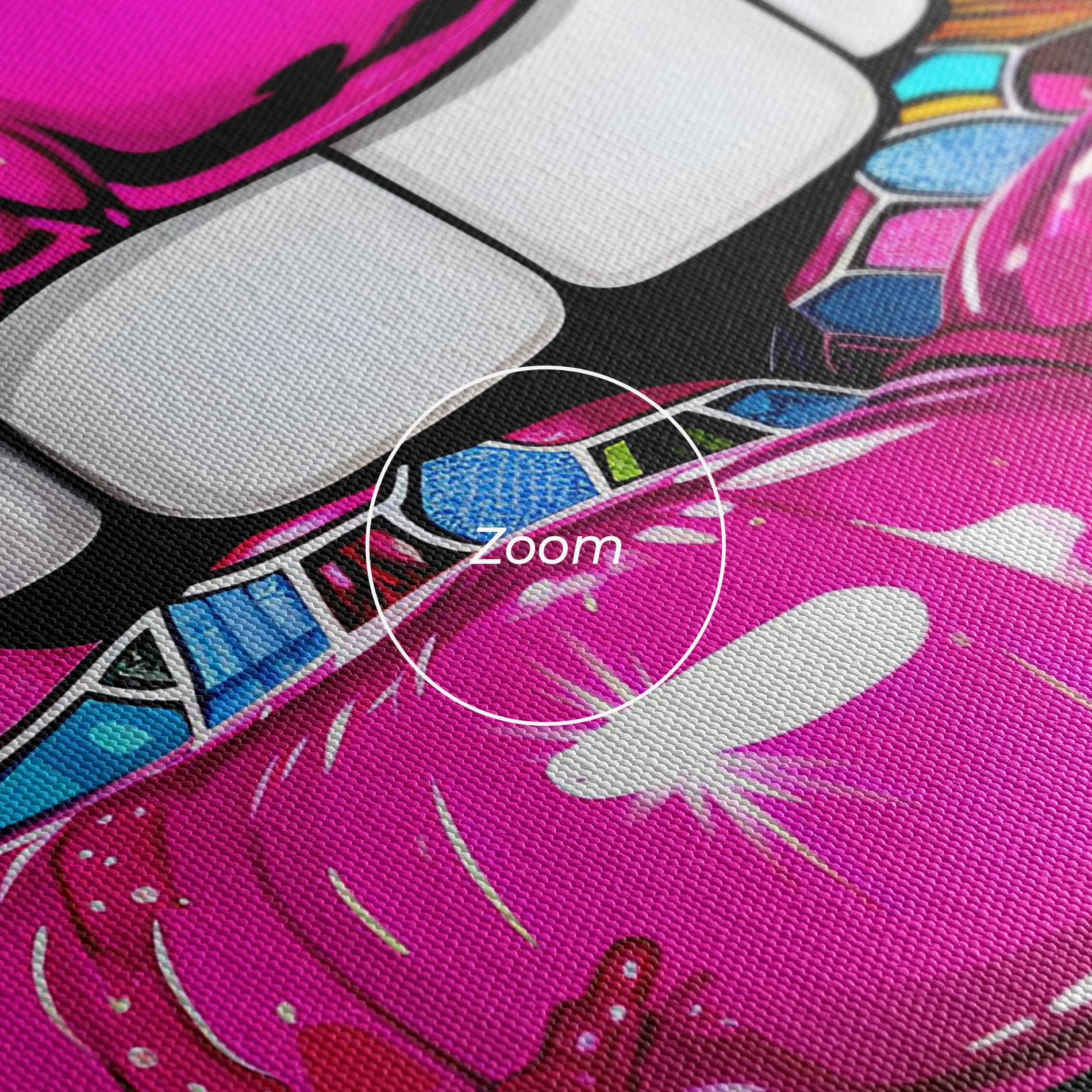 Картина на платно Blue Pink Lips Art mockup 3