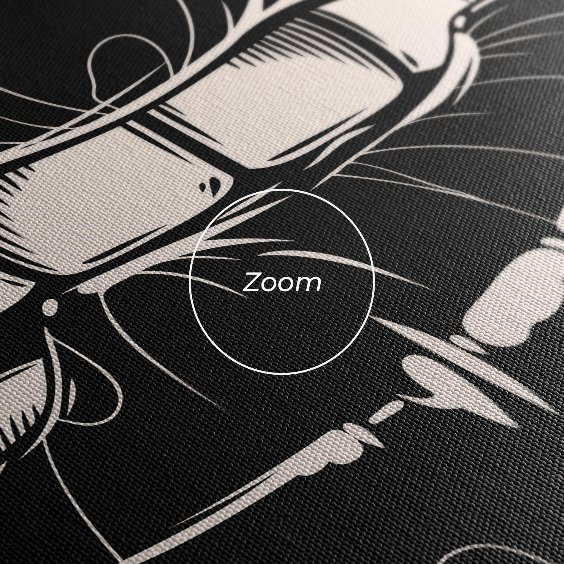 Картина на платно Juicy Lips On Black mockup 3