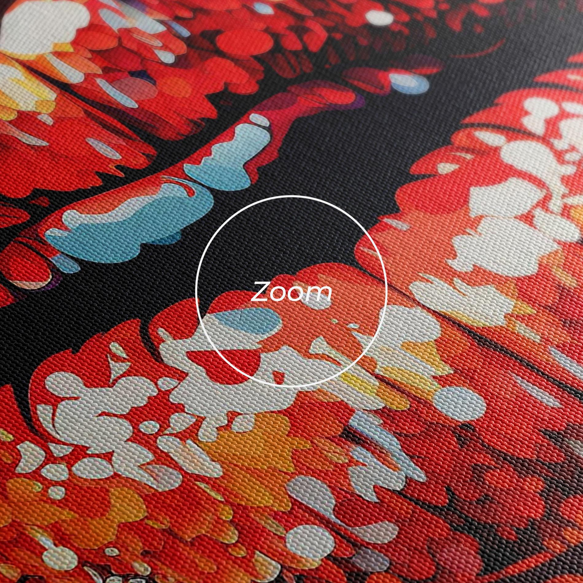 Картина на платно Red Lips With Word Lips It mockup 3