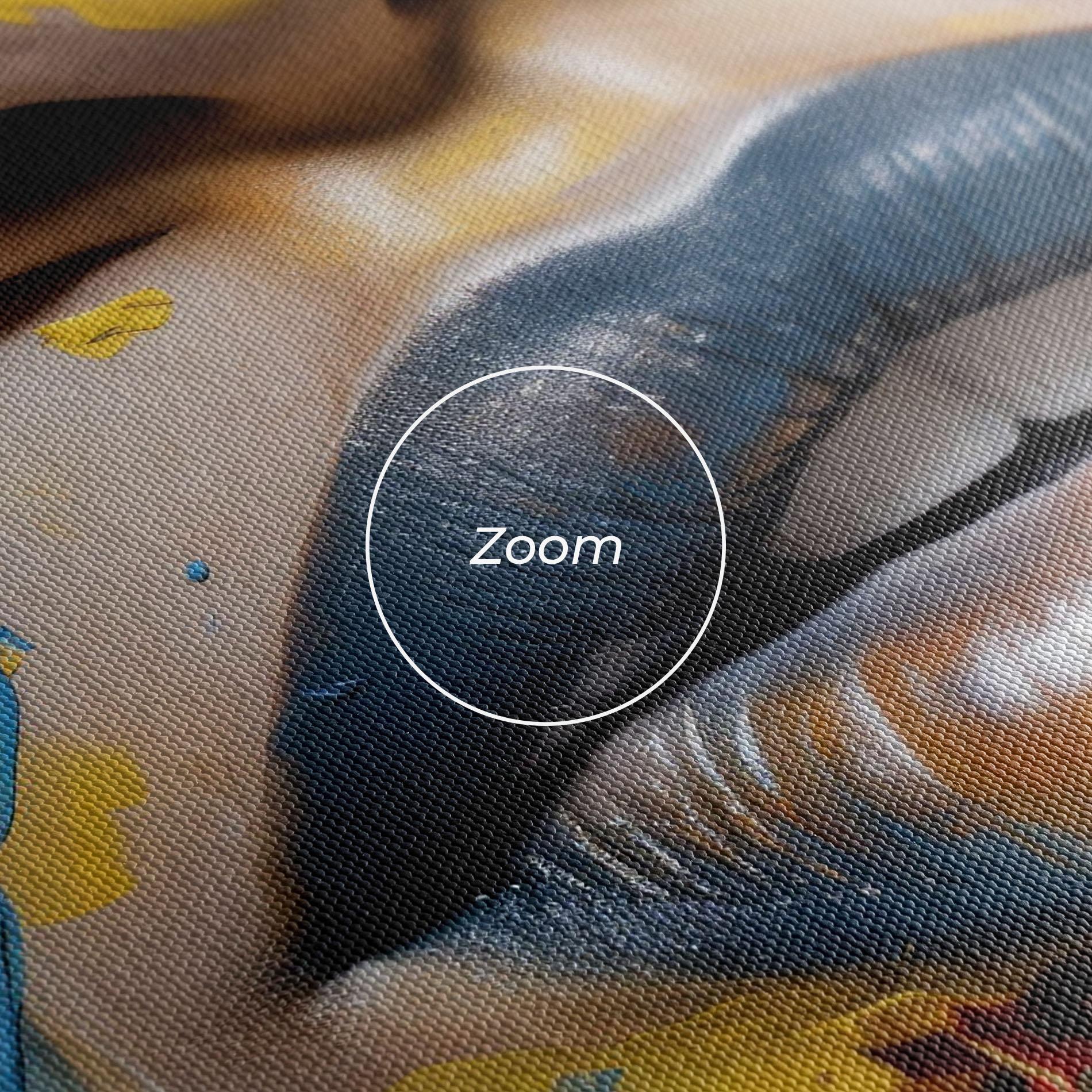Картина на платно Yellow Blue Lips Art mockup 3