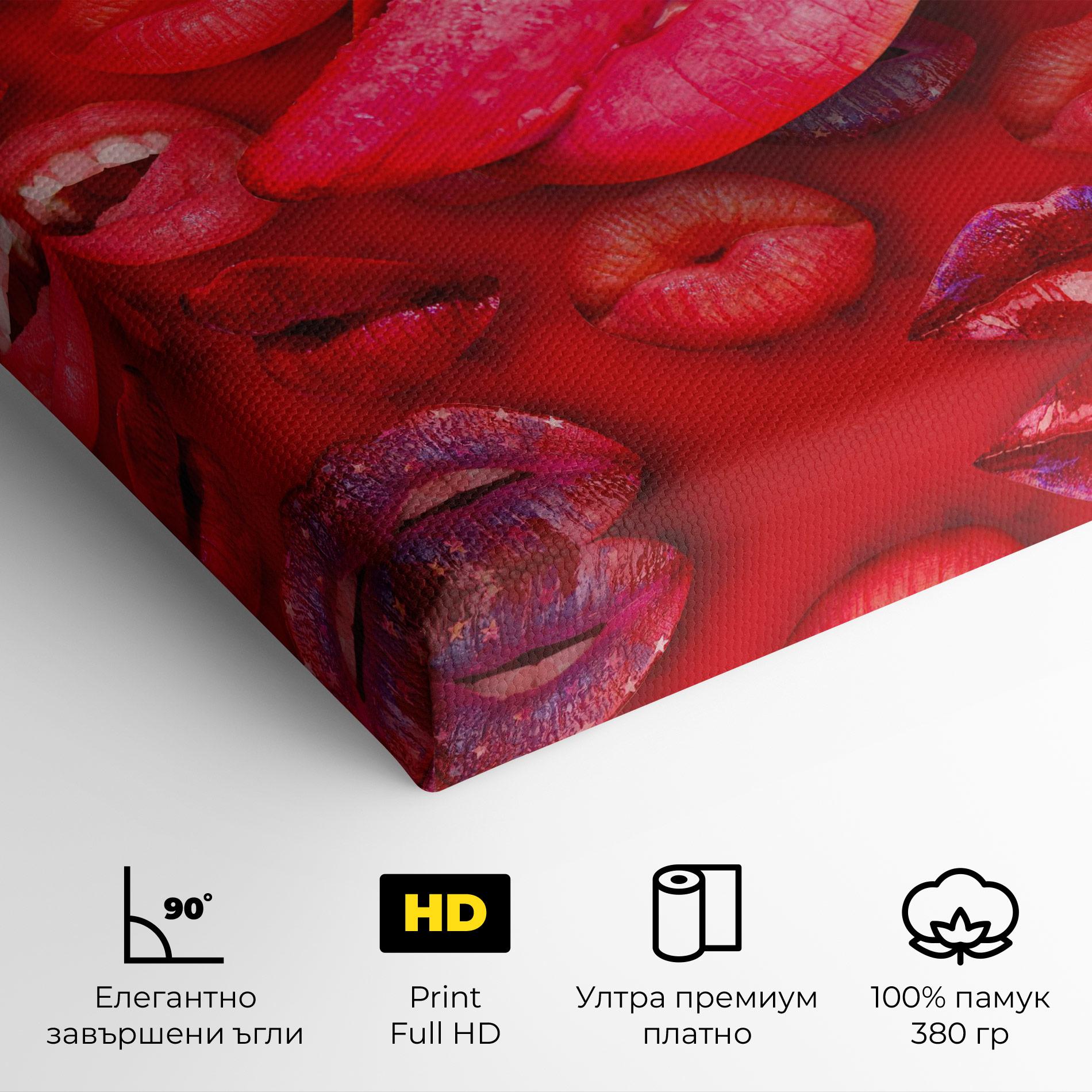 Картина на платно Big Tongue Collage mockup 4