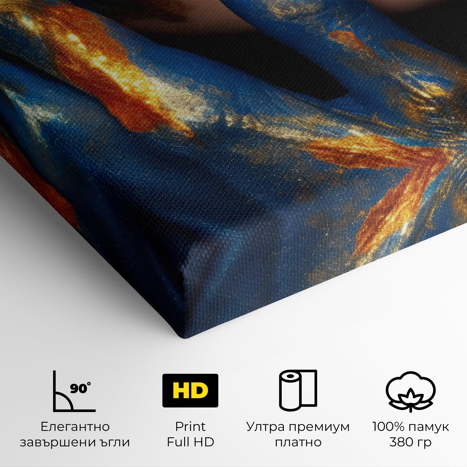 Картина на платно Blue Hand Lips mockup 4