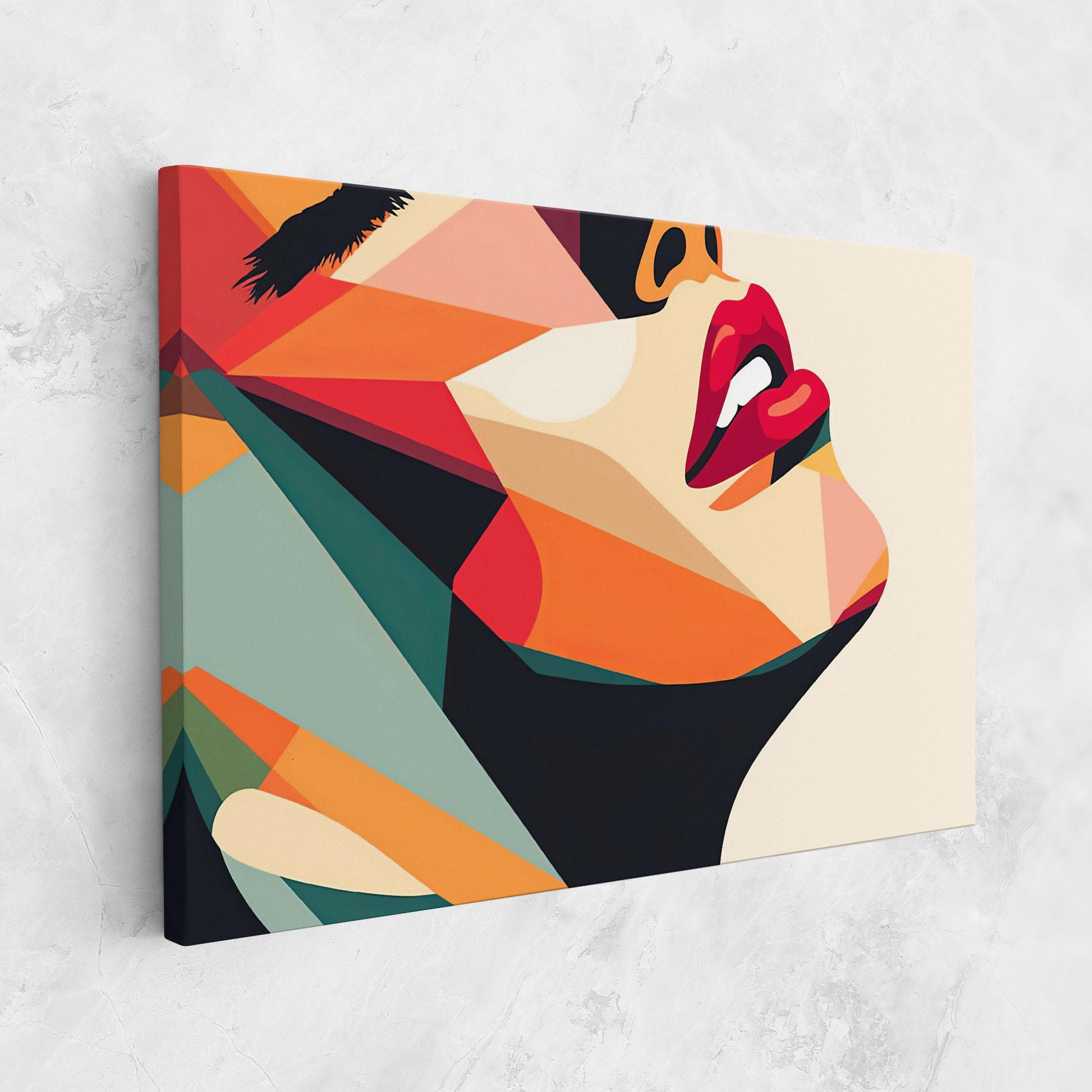 Картина на платно Abstract Lips mockup 1