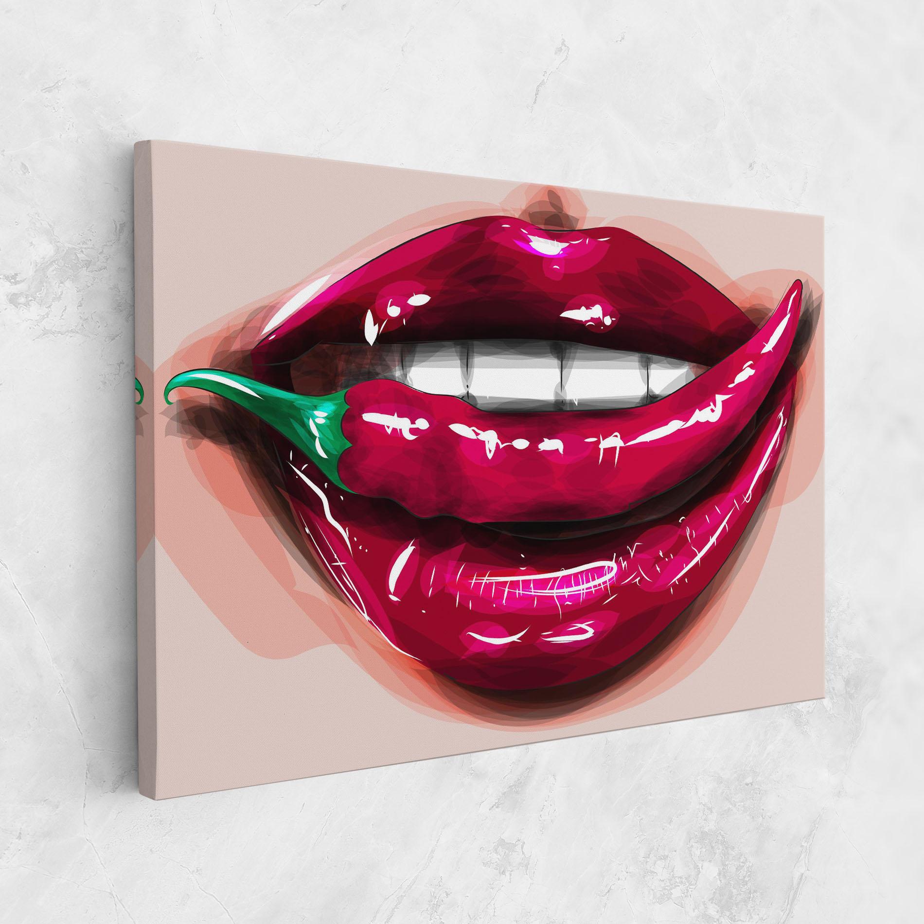 Картина на платно Chilli Lips mockup 1
