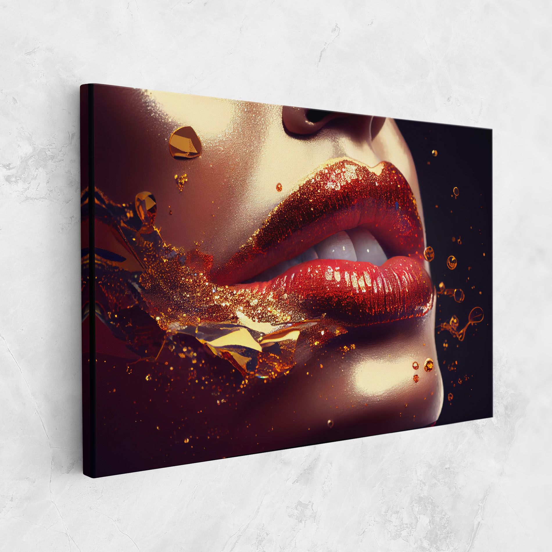 Gold Glitter Lips mockup 1