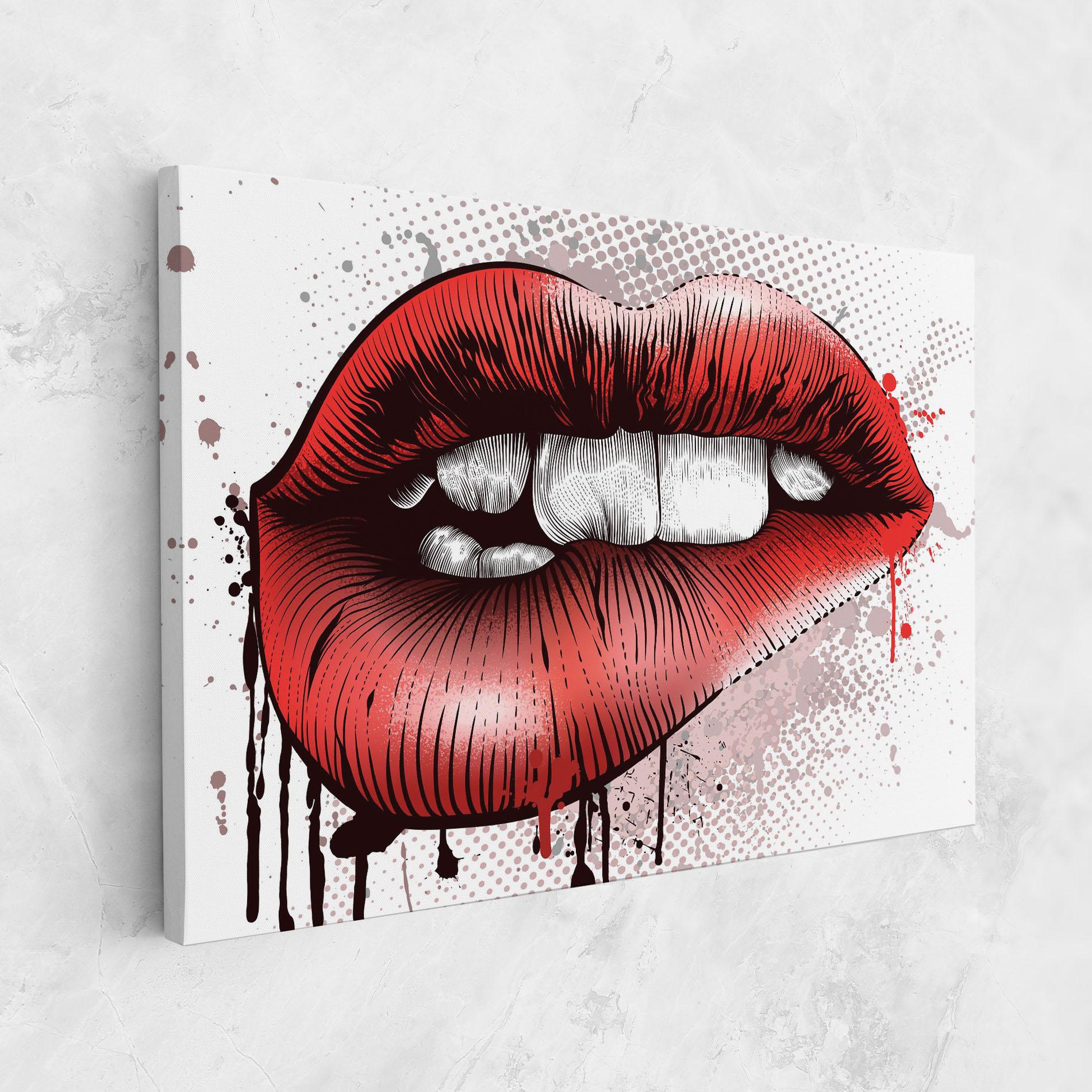 Картина на платно Lips Pop Artistic mockup 1