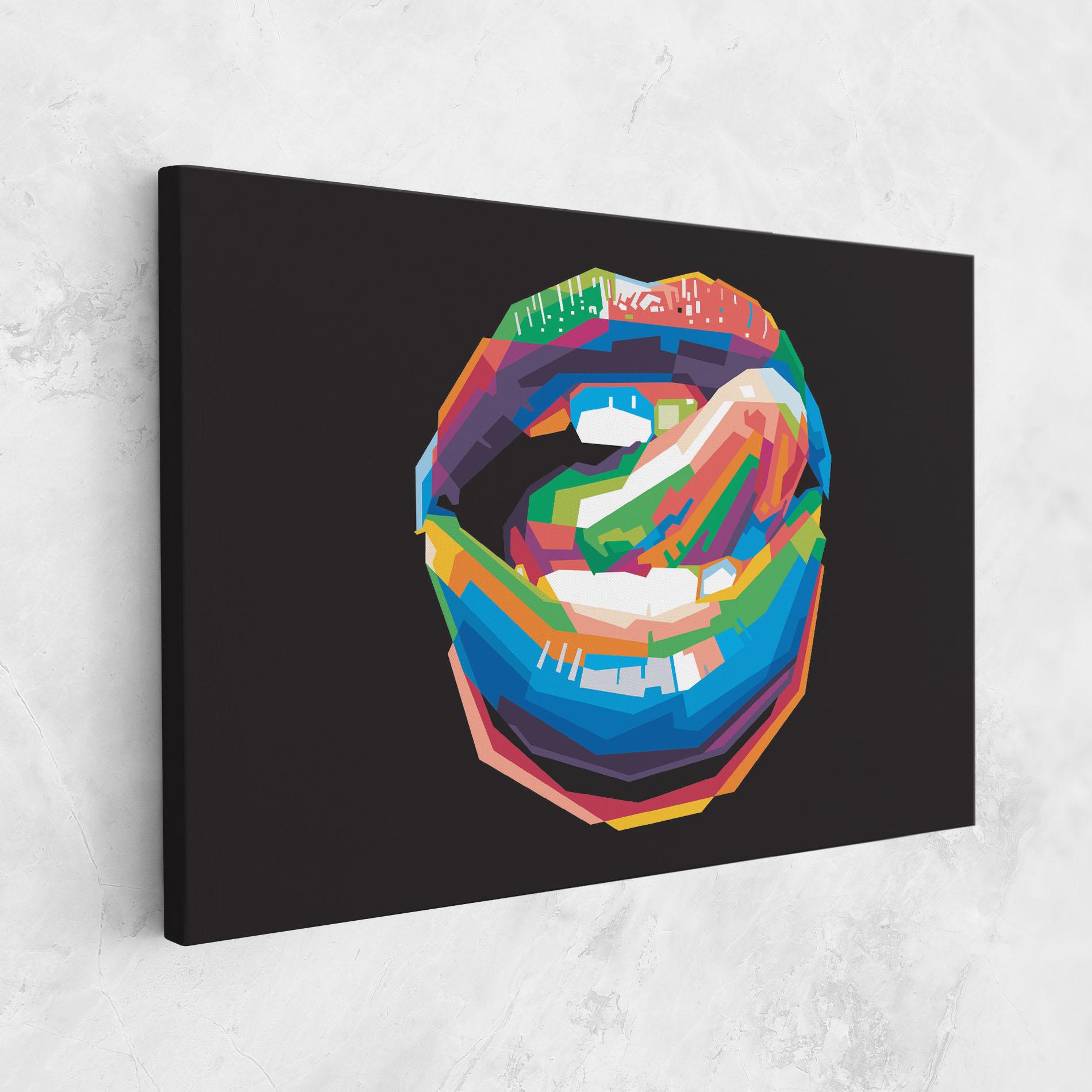 Картина на платно Lips Toungue mockup 1