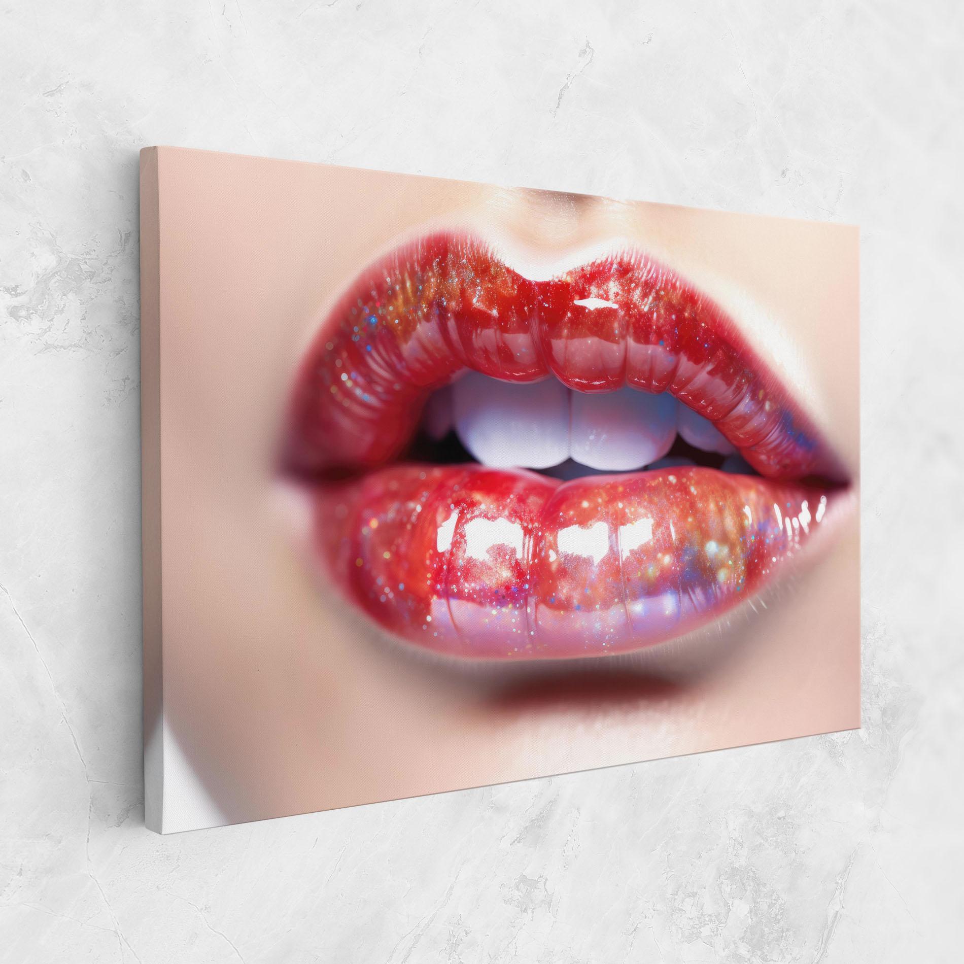 Картина на платно Red Pretty Lips mockup 1
