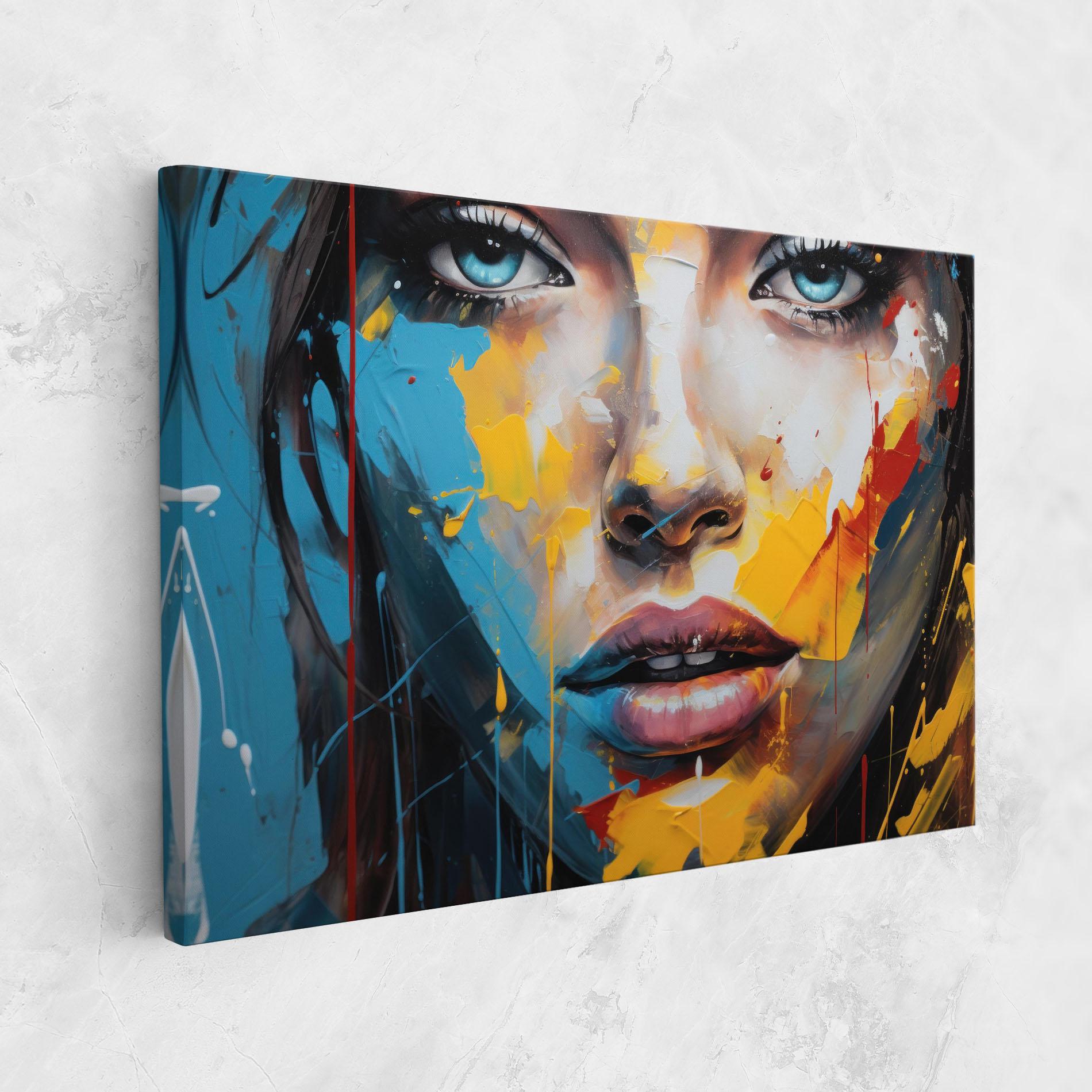 Картина на платно Woman Abstract Lips mockup 1