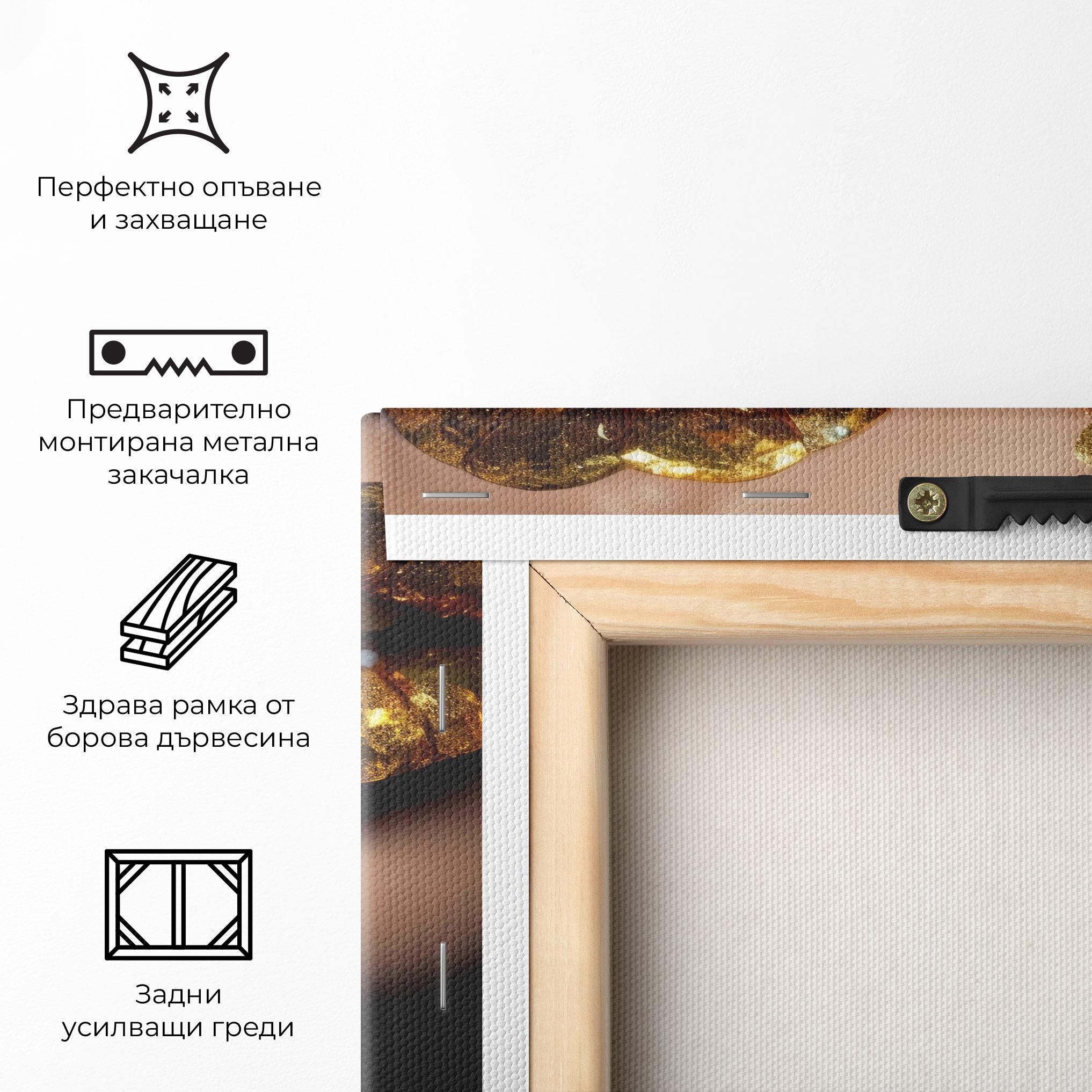 Картина на платно Blue Hand Lips mockup 5