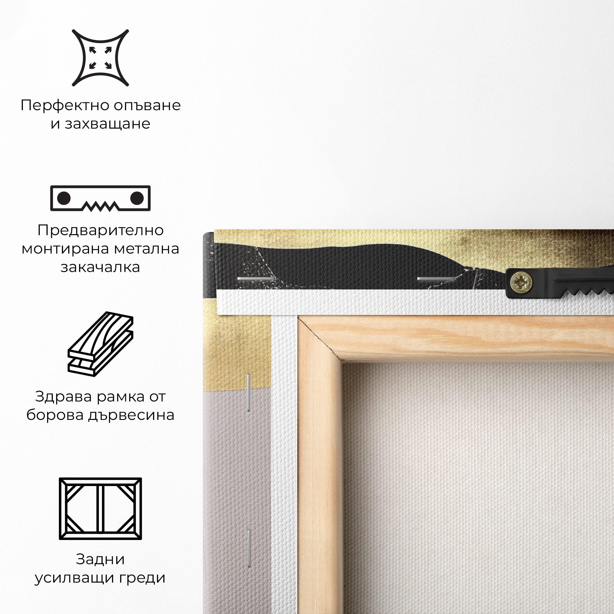 Картина на платно Grey Lips mockup 5