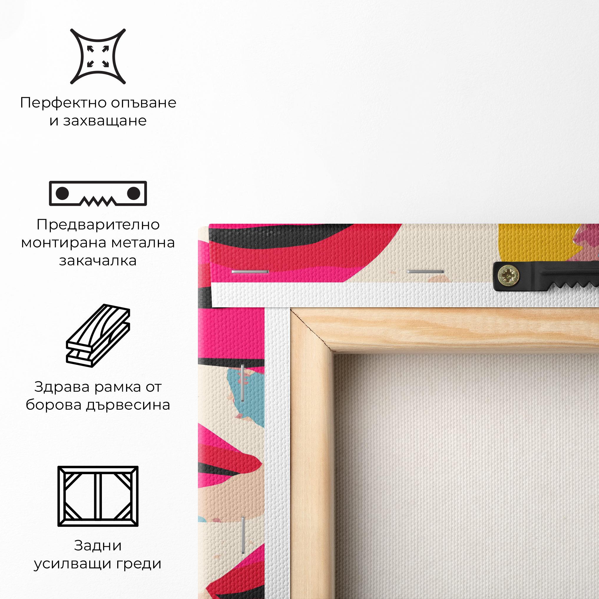 Картина на платно Pink Lips mockup 5