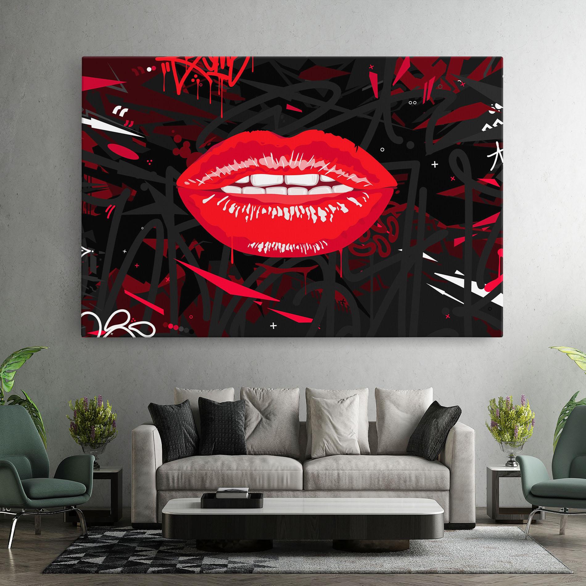 Картина на платно Graff Lips mockup 7