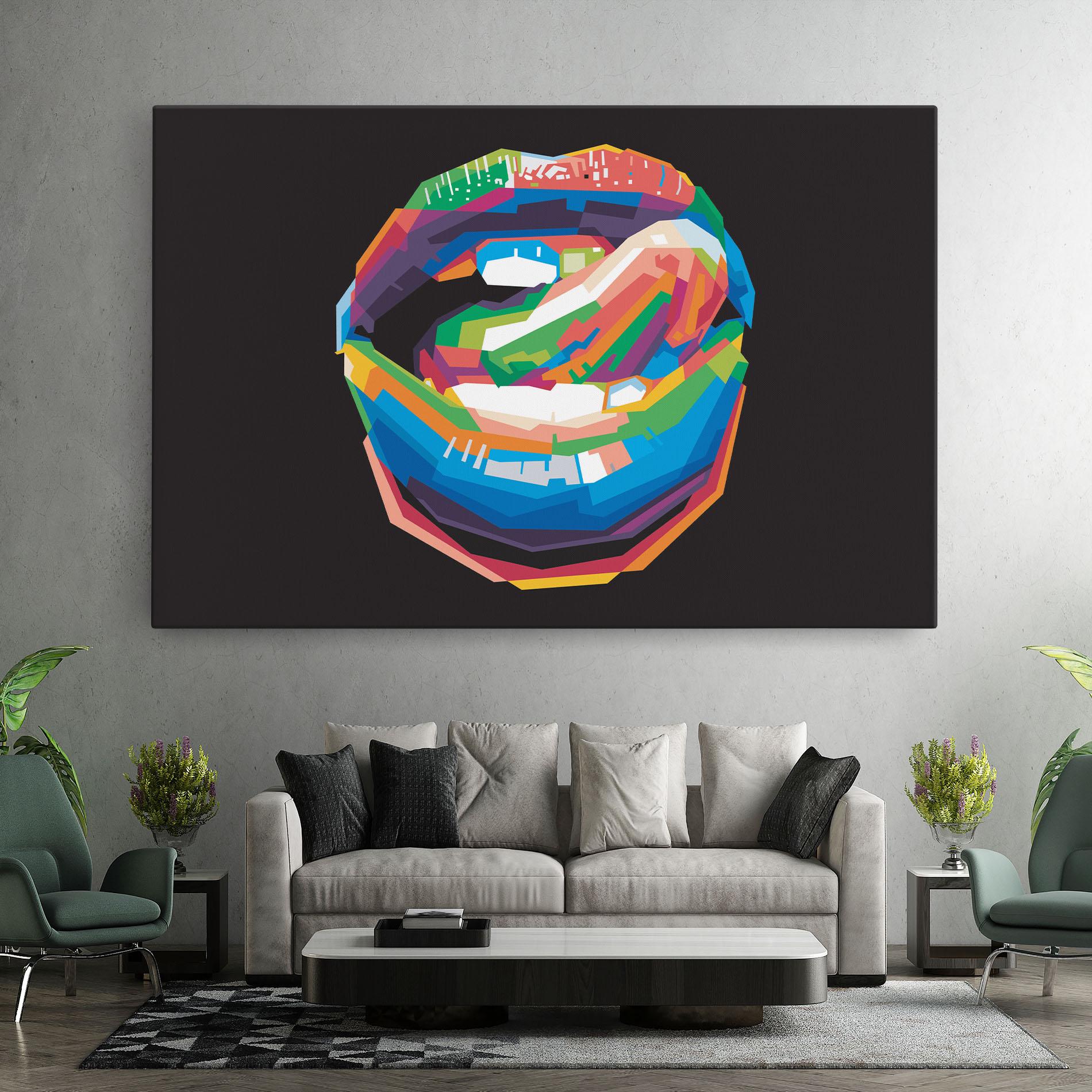 Картина на платно Lips Toungue mockup 7