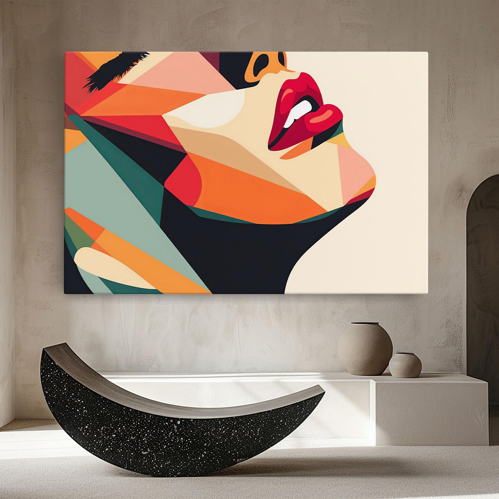 Картина на платно Abstract Lips mockup 8