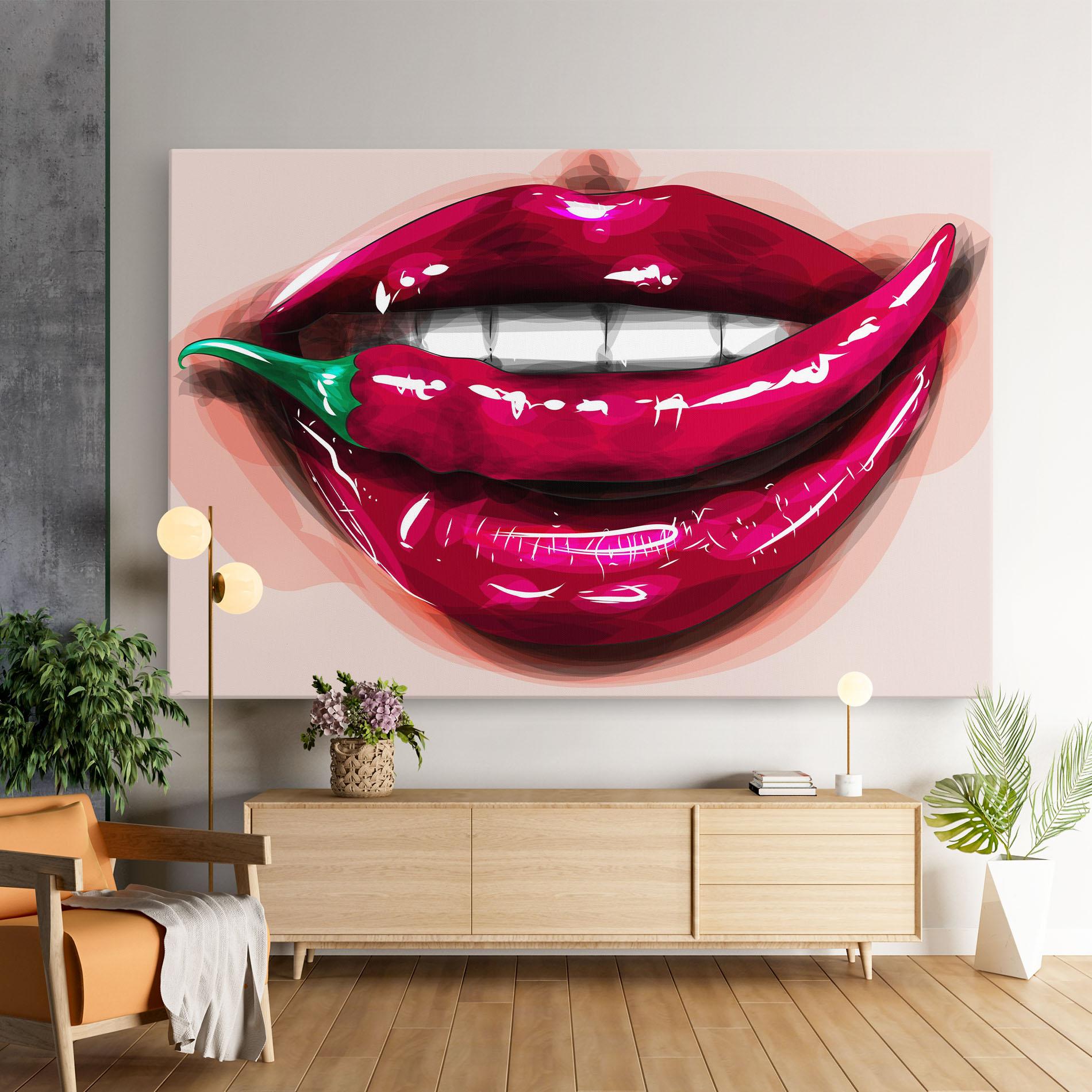 Картина на платно Chilli Lips mockup 9