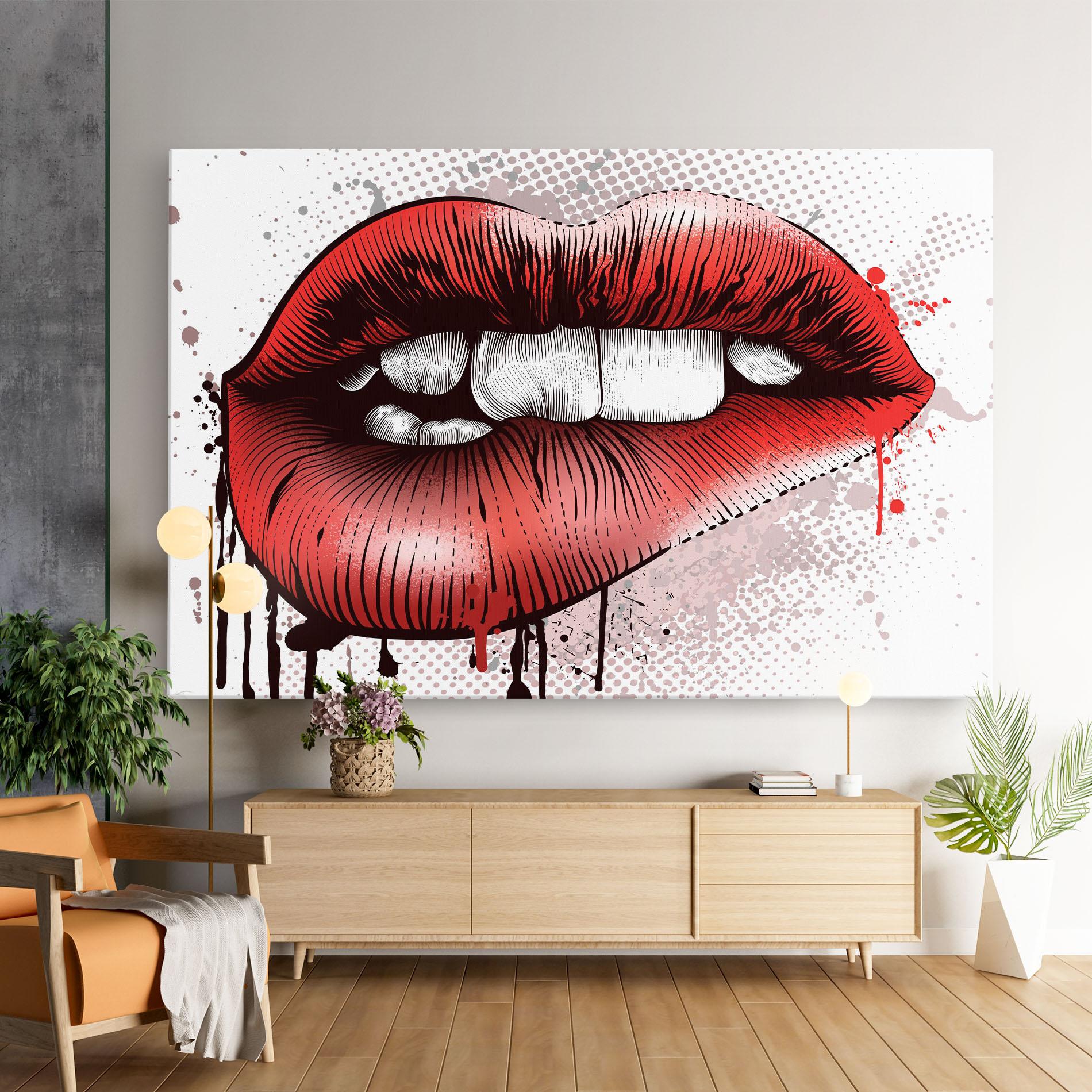 Картина на платно Lips Pop Artistic mockup 9