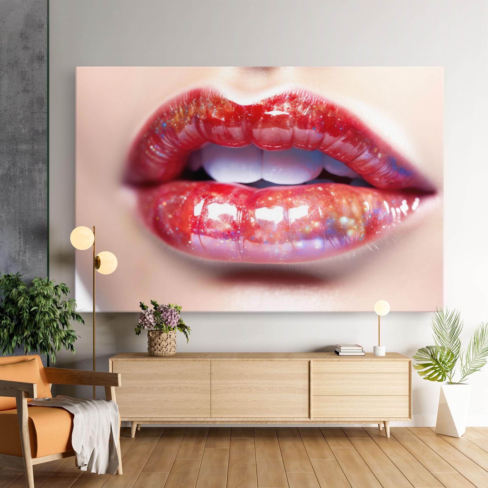 Картина на платно Red Pretty Lips mockup 9