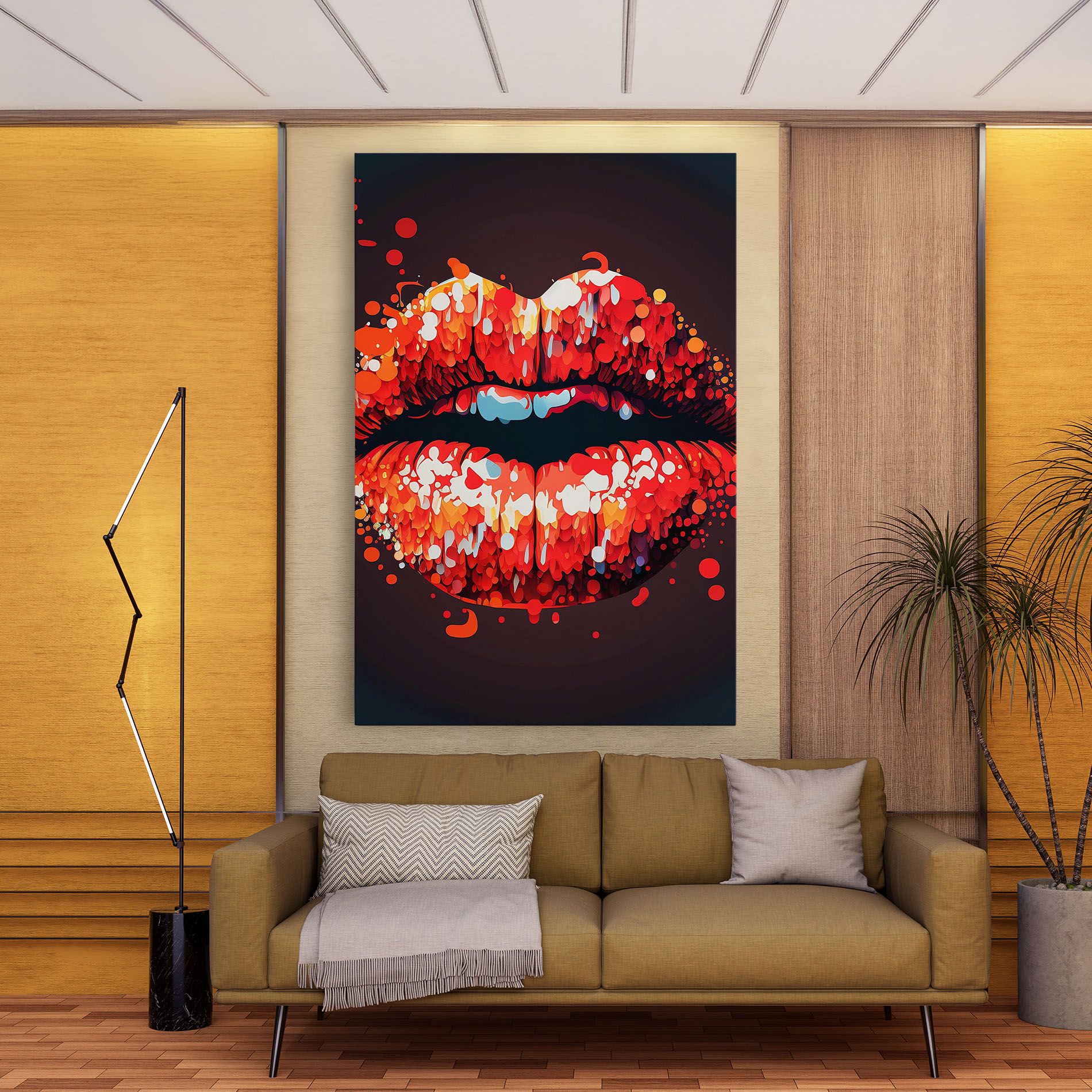 Red Lips With Word Lips It mockup 9