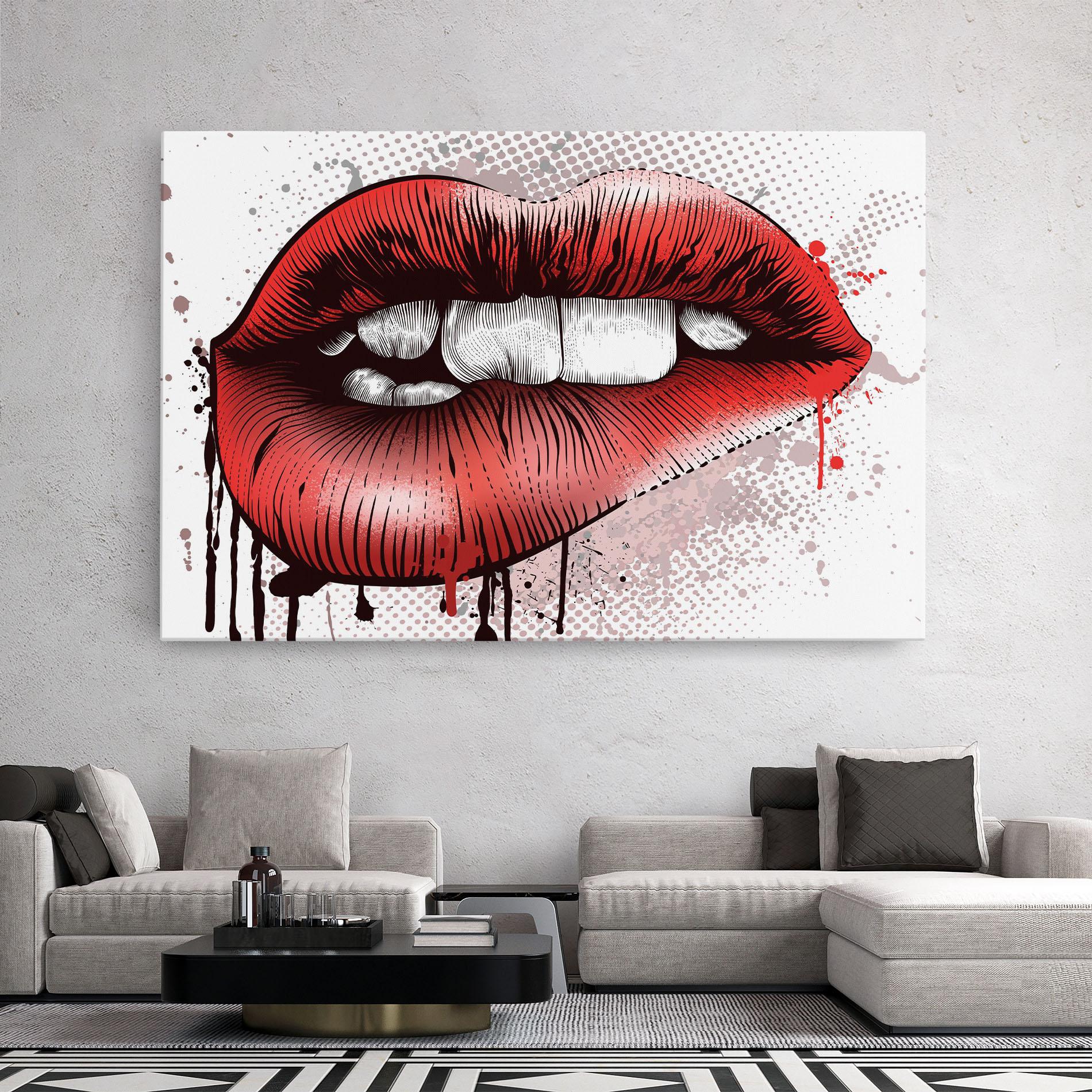 Картина на платно Lips Pop Artistic mockup 2