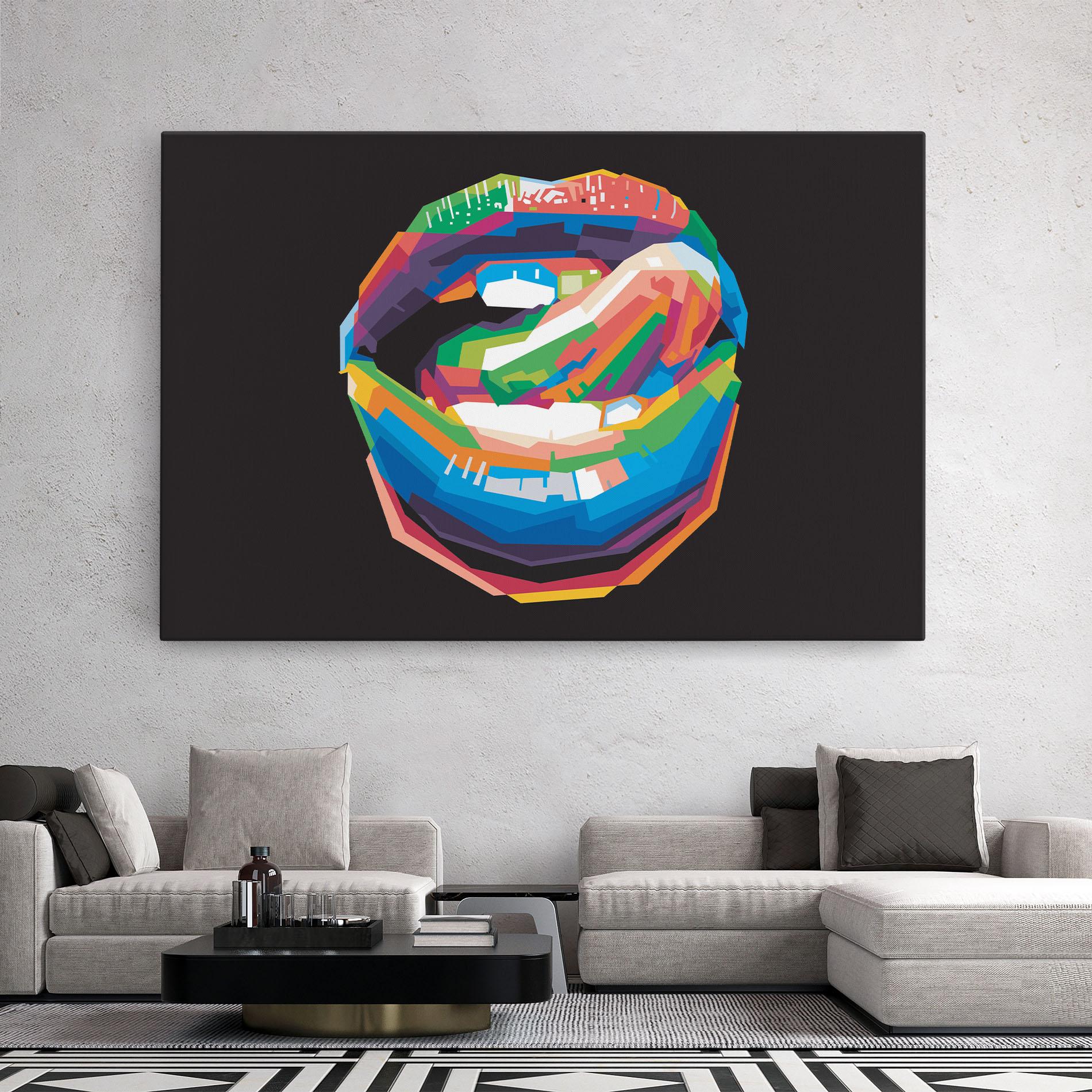 Картина на платно Lips Toungue mockup 2