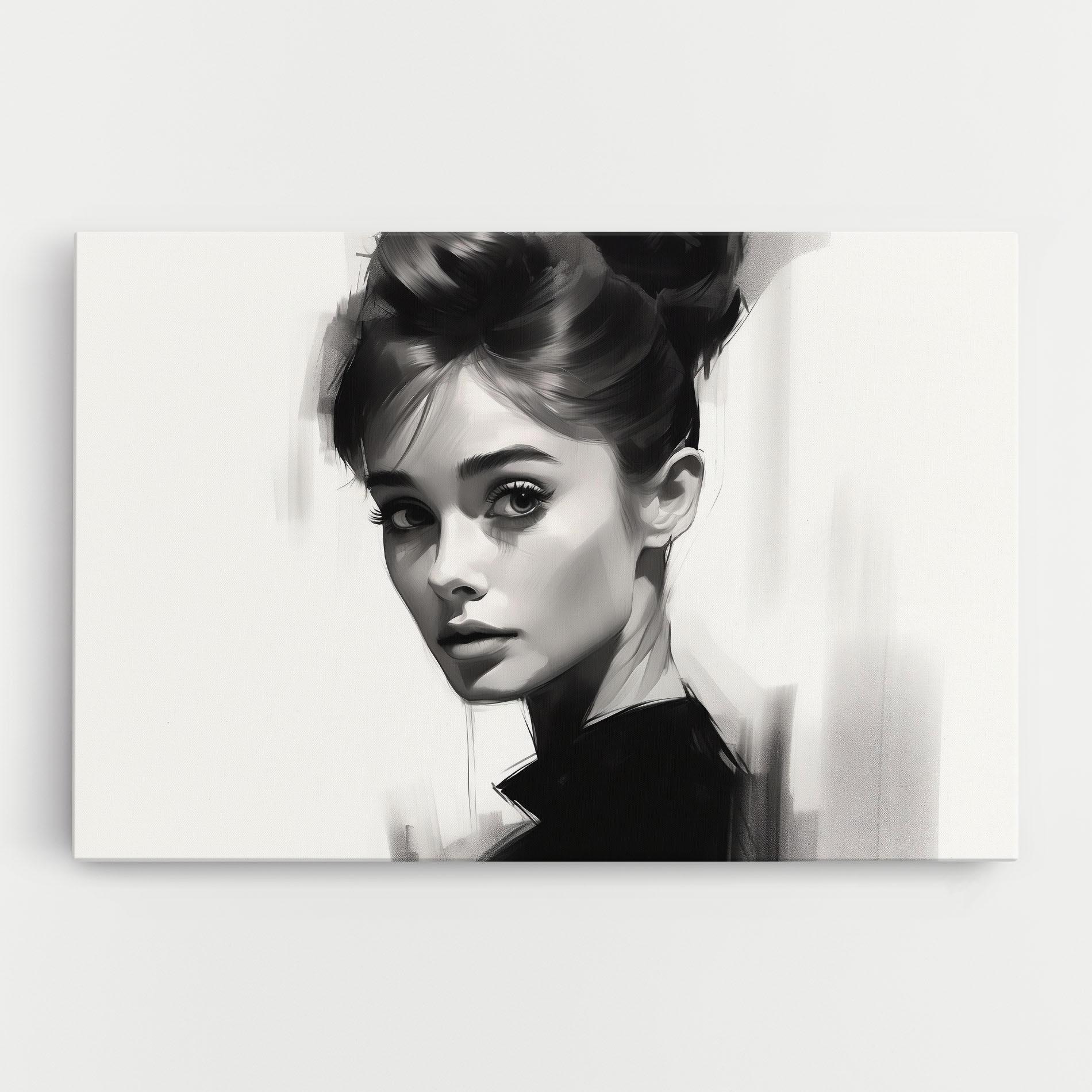 Картина на платно Hepburn Portrait mockup 0