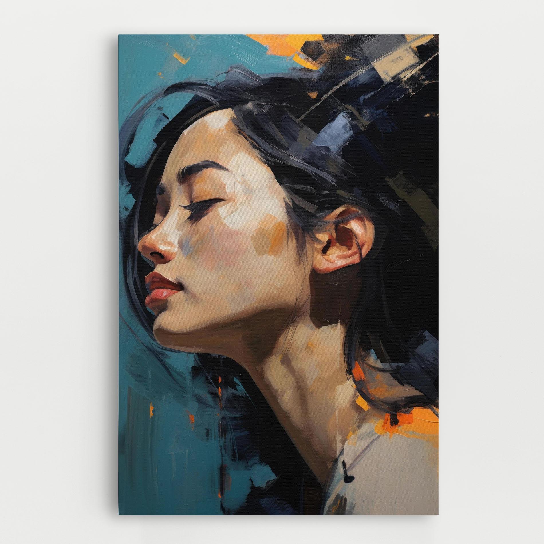Картина на платно Acrylic Asian Portrait mockup 0