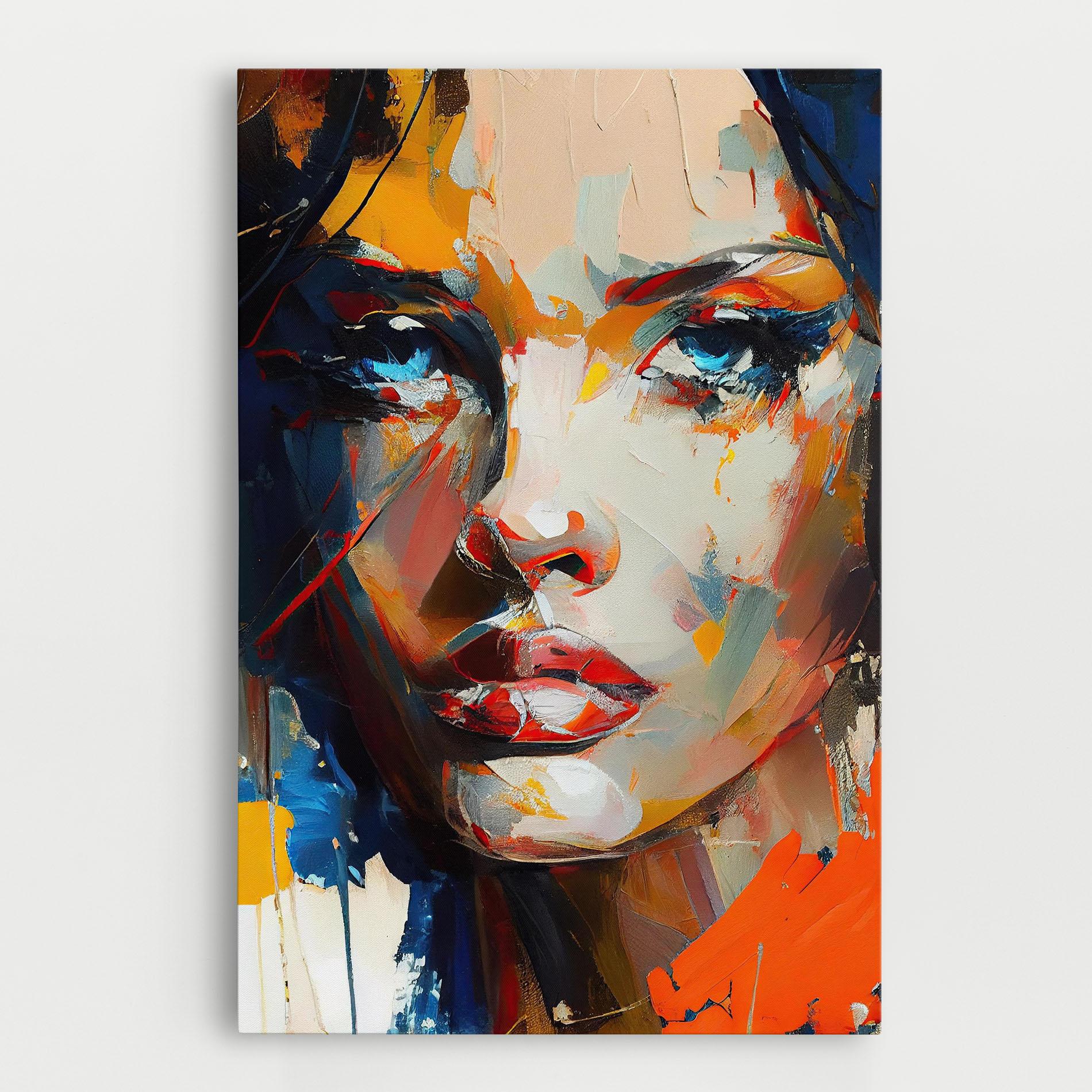 Картина на платно Beautiful Brunette Woman mockup 0