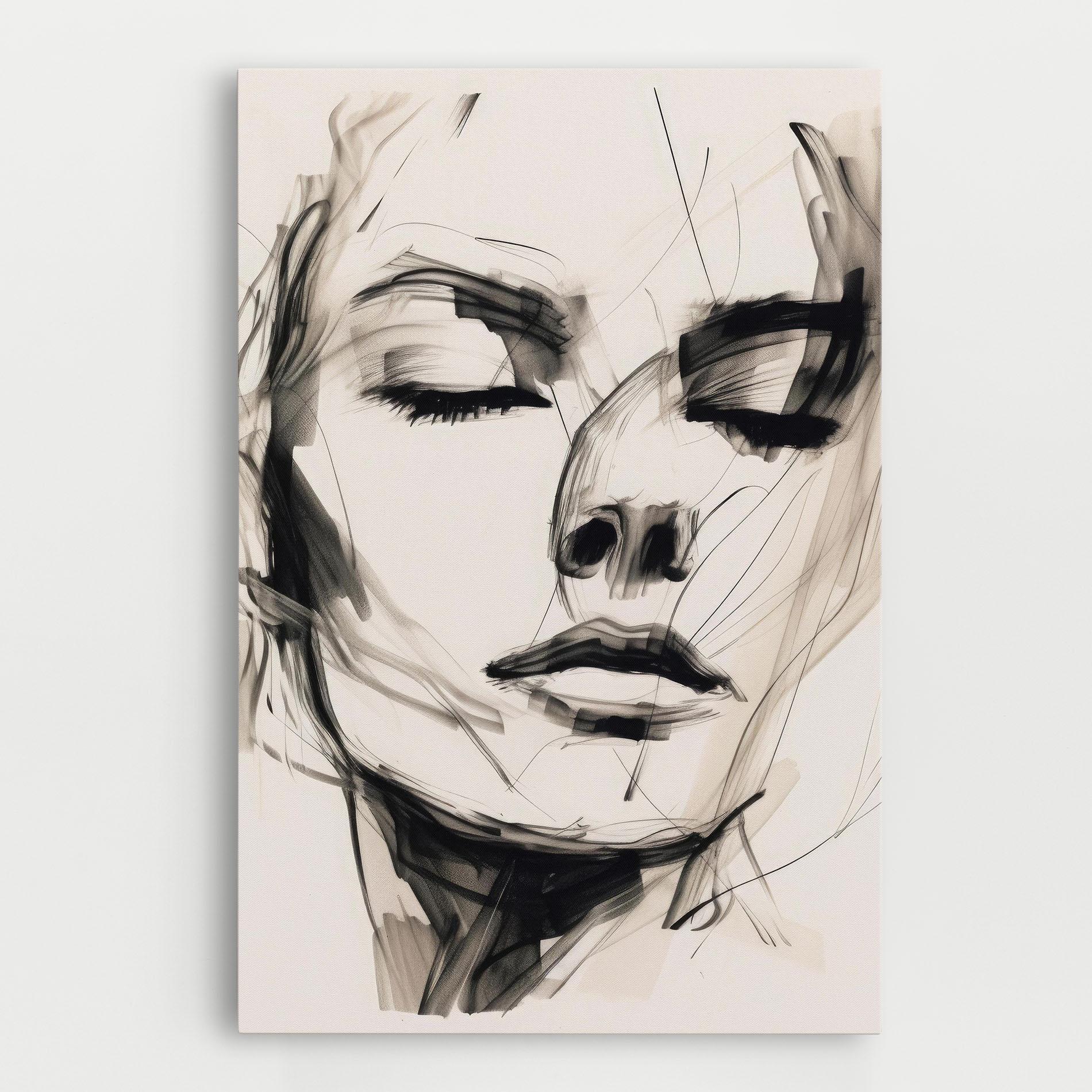 Картина на платно Continuous Line Woman mockup 0