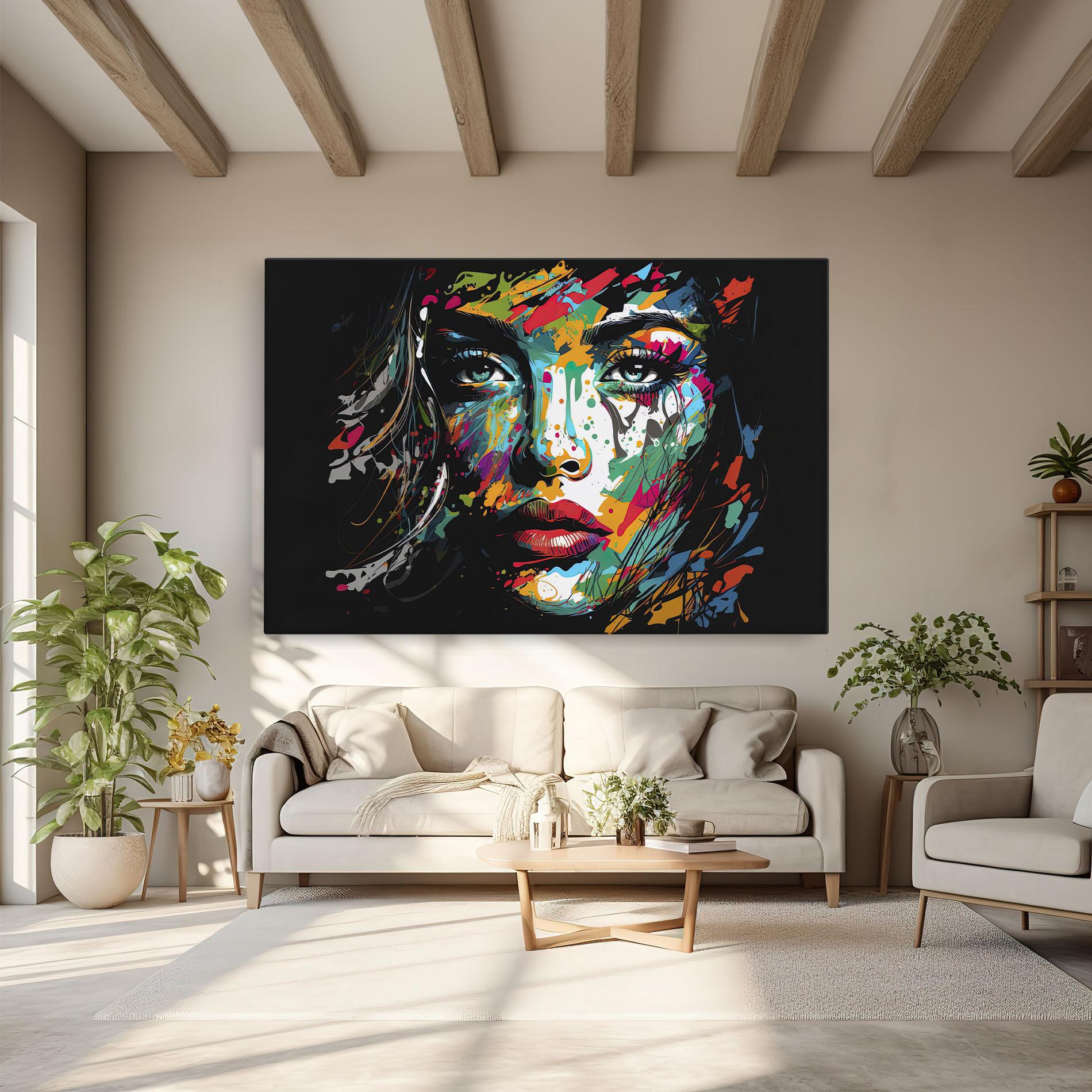 Картина на платно Abstract Stylish Portrait mockup 6