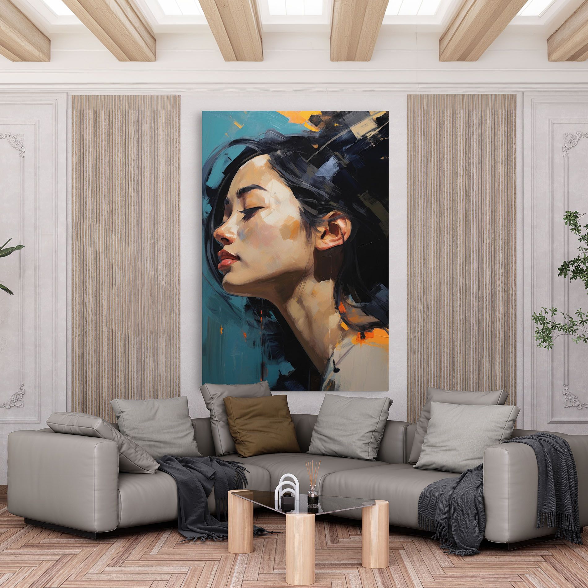 Acrylic Asian Portrait mockup 6