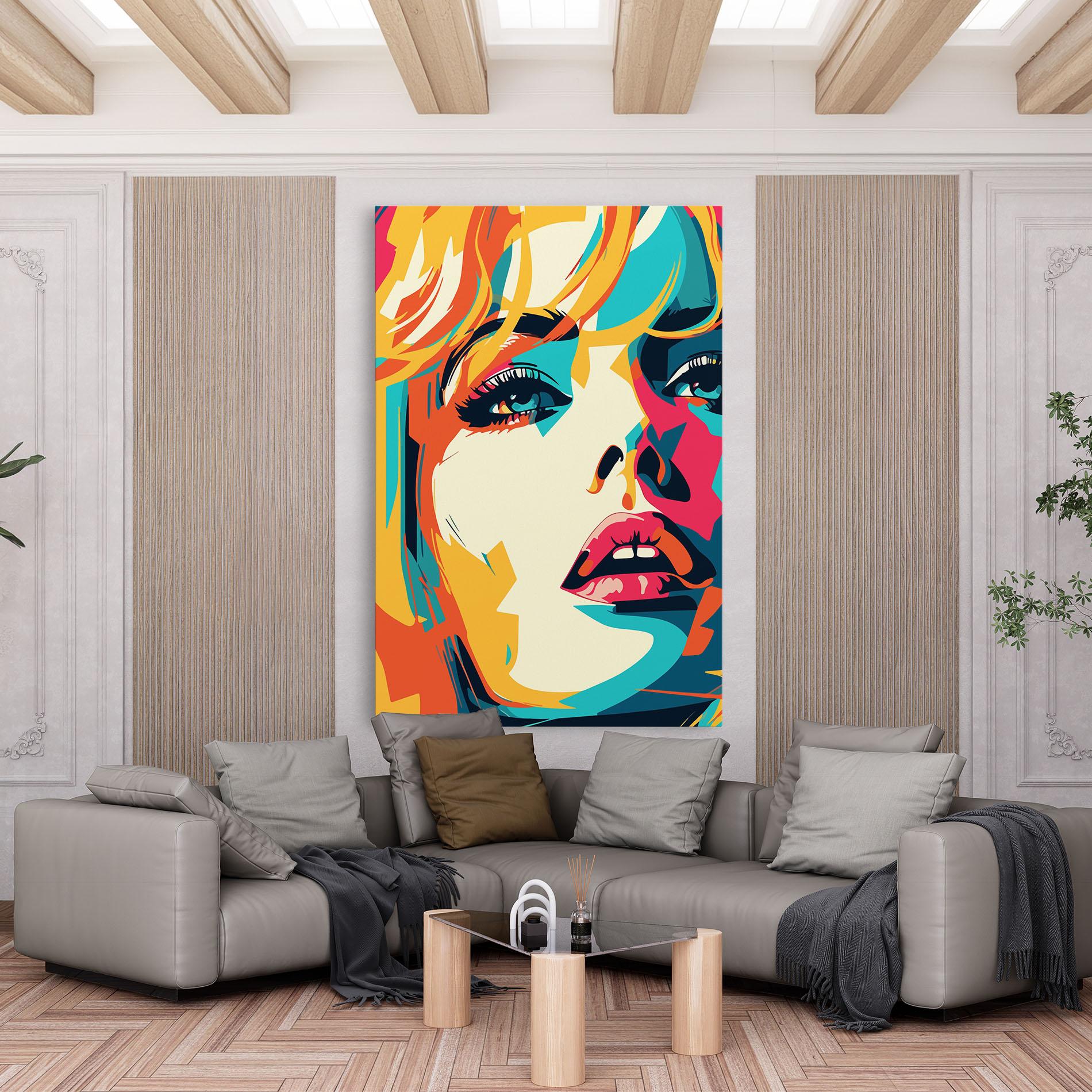 Картина на платно Blonde Girl Portrait mockup 6