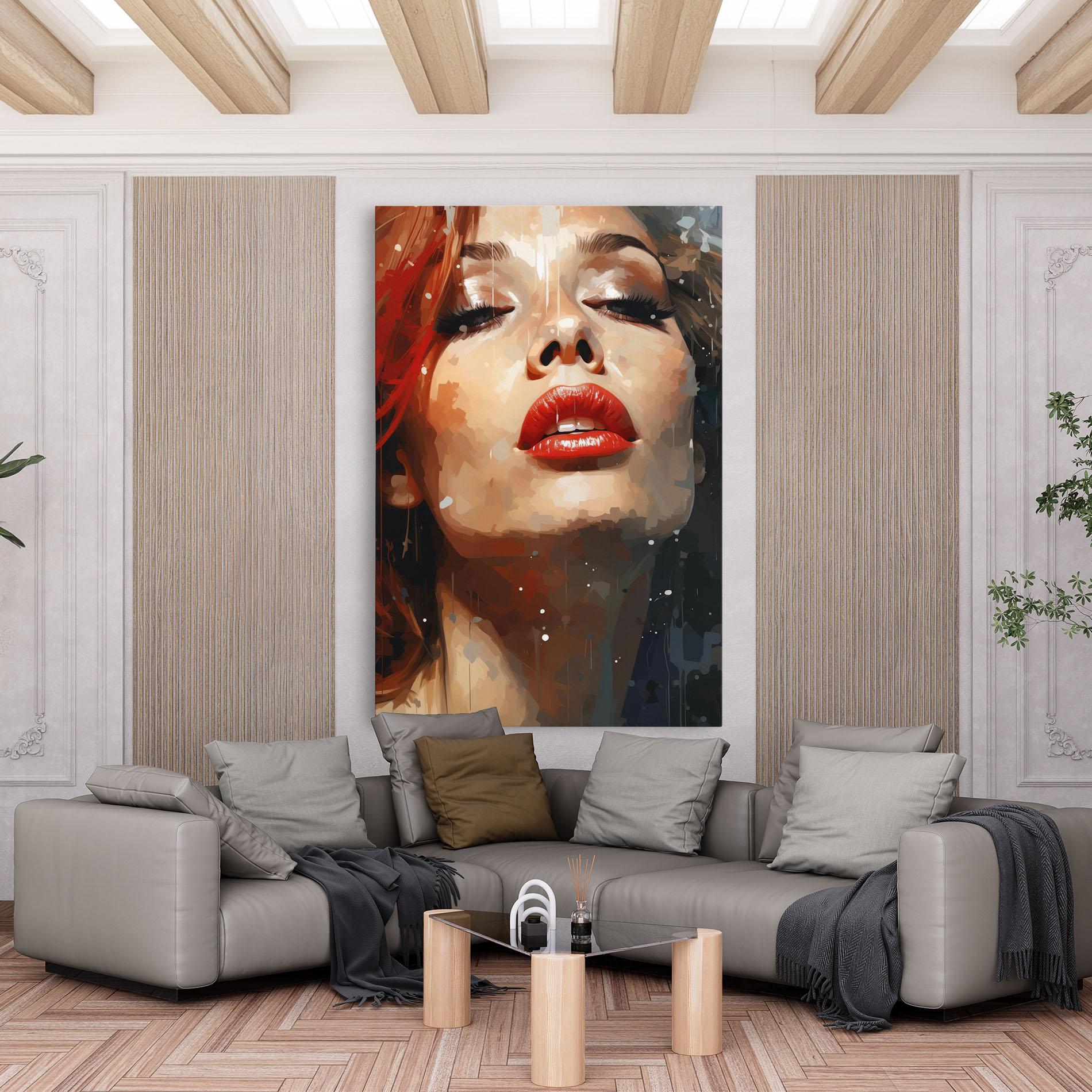 Картина на платно Close Up Look Portrait mockup 6