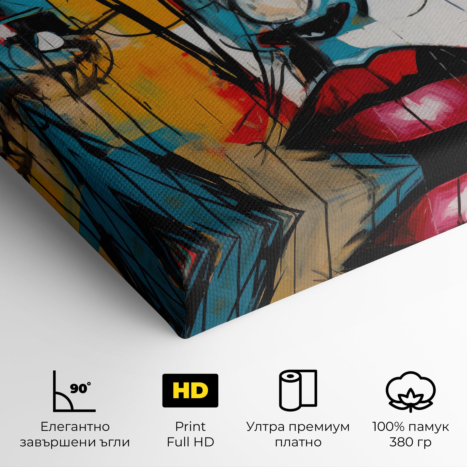 Картина на платно Abstract Drawing Portret mockup 4