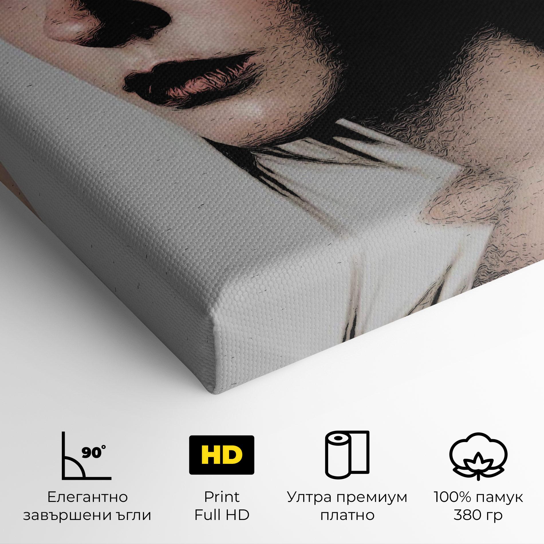 Картина на платно Big Eyes Portrait mockup 4