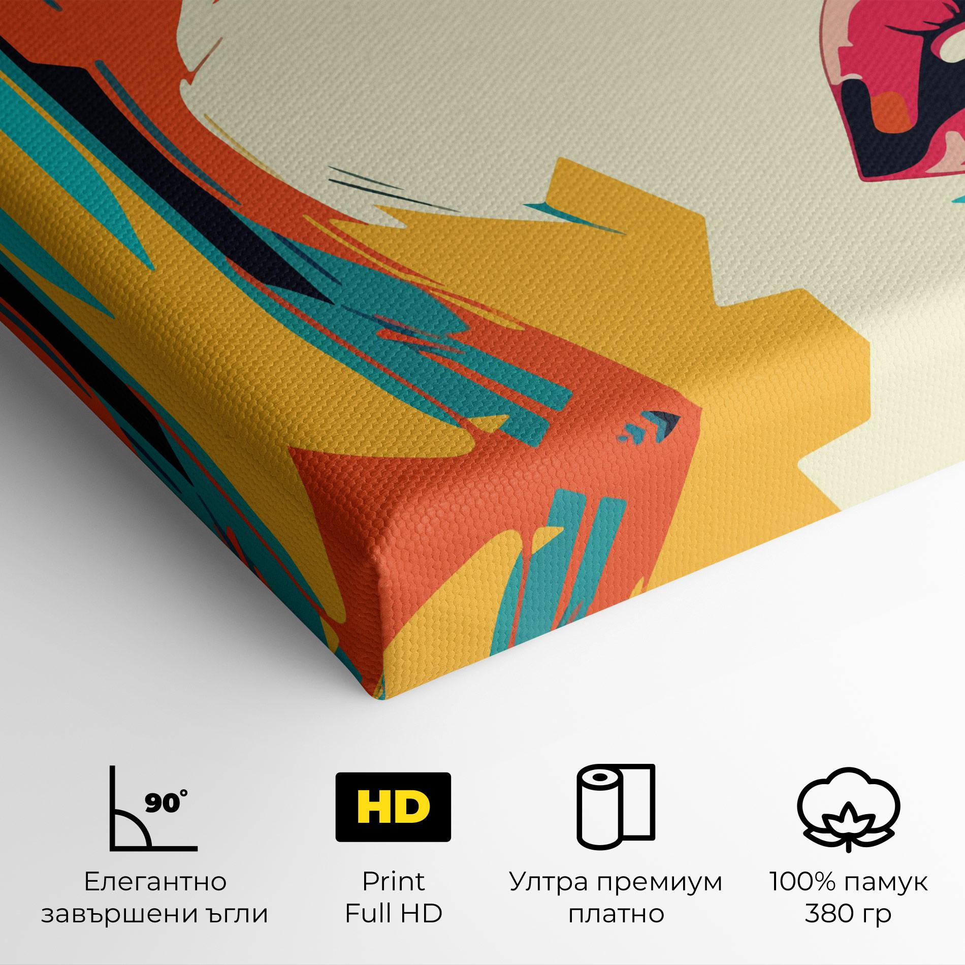 Картина на платно Blonde Girl Portrait mockup 4