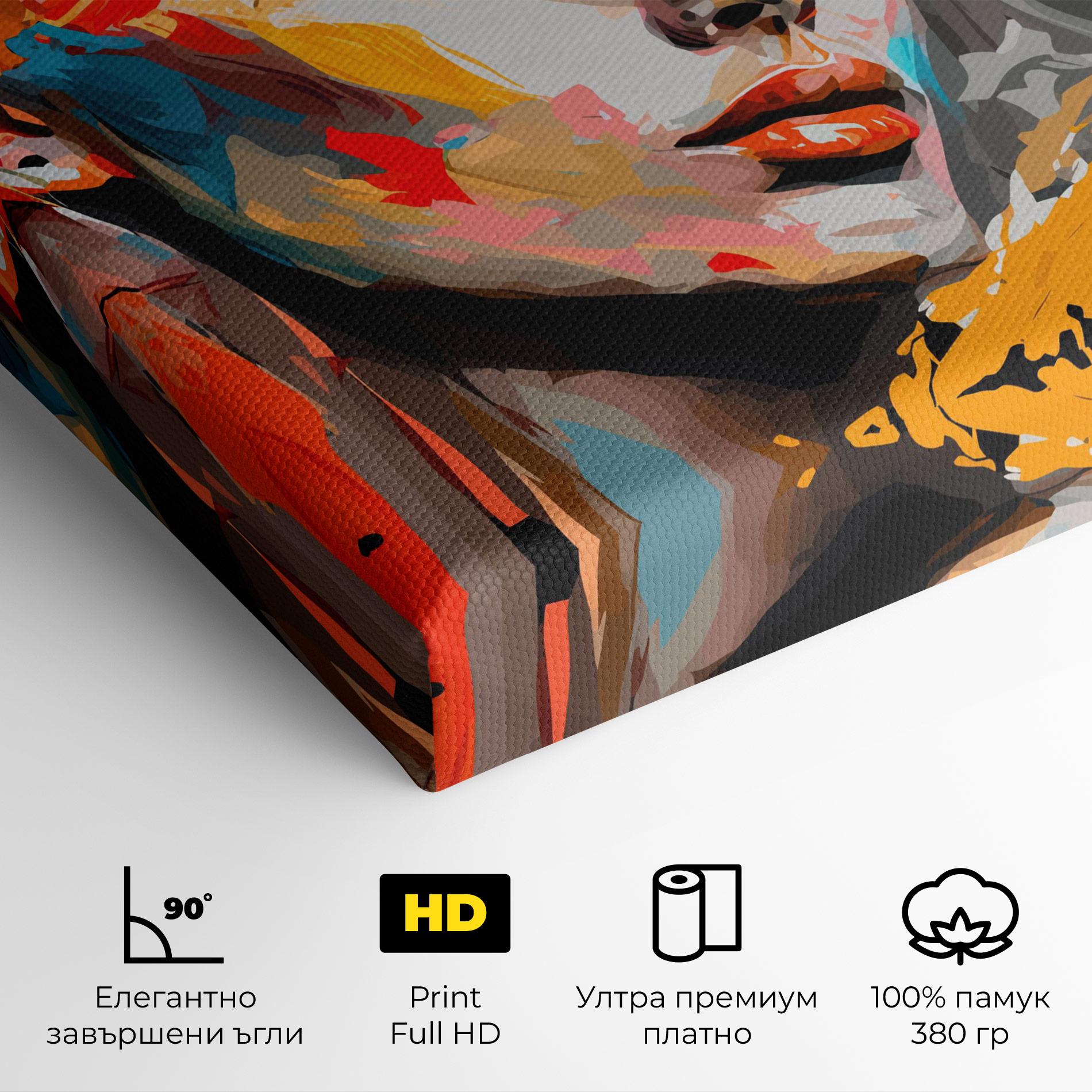 Картина на платно Blue Eye Face mockup 4