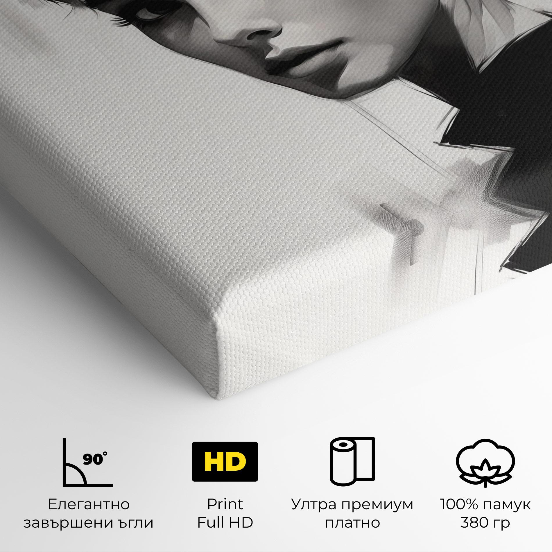 Картина на платно Hepburn Portrait mockup 4