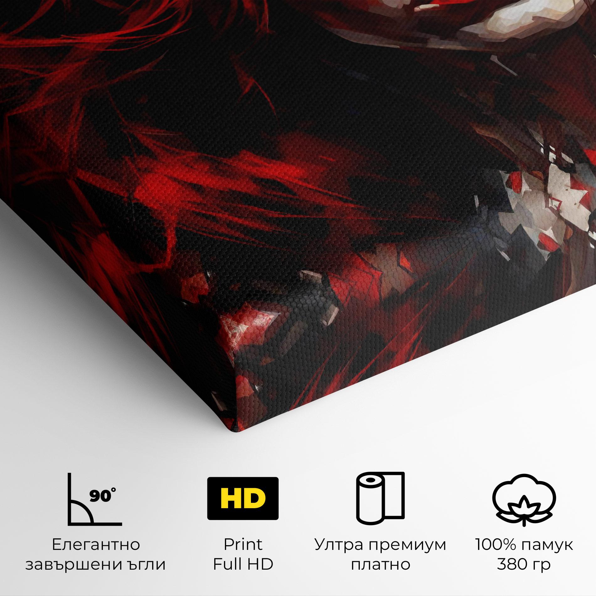 Картина на платно Red Hair Smoky Eyes mockup 4