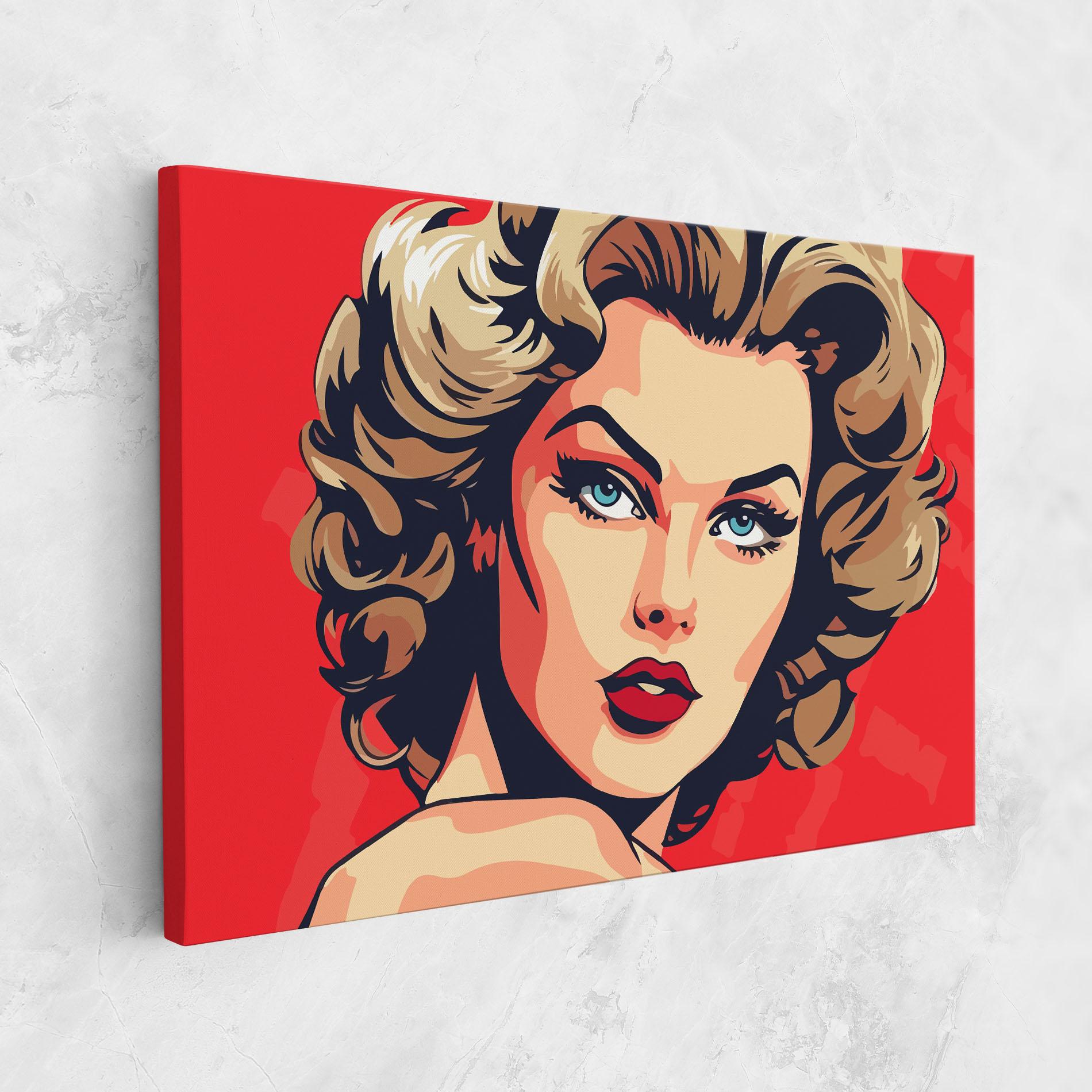 Картина на платно Blue Eyes Portrait mockup 1