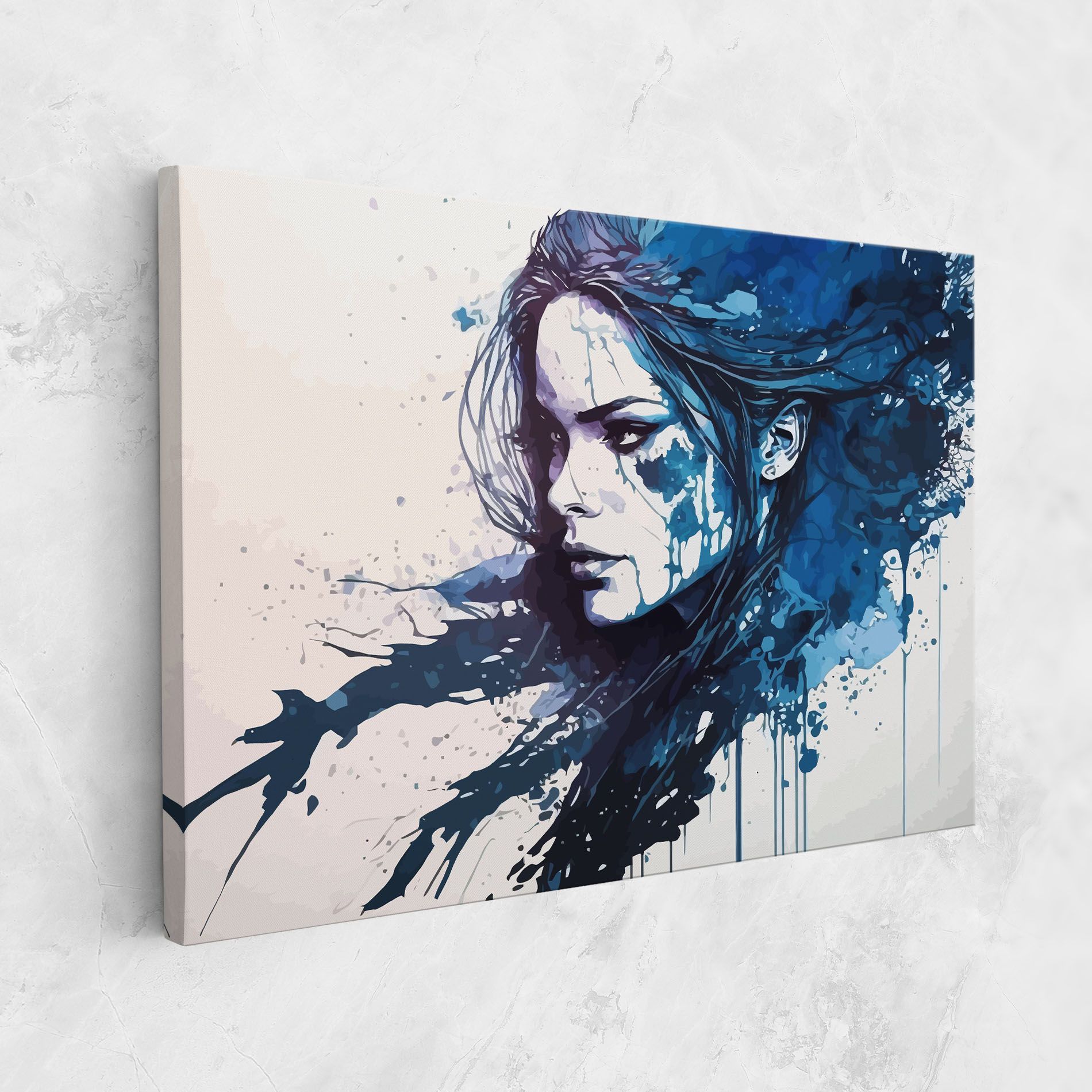Blue Hair Portrait mockup 1
