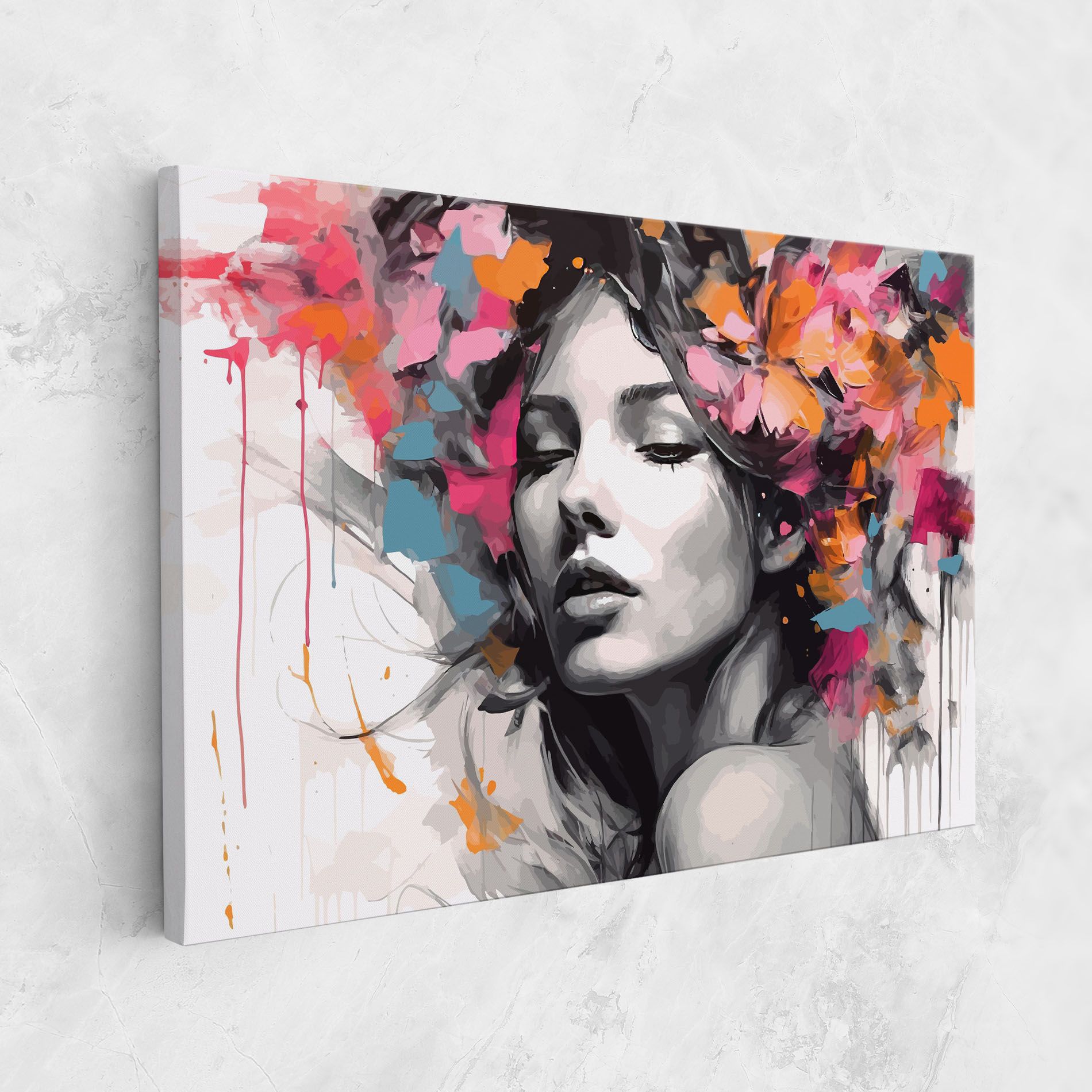 Colorful Flower Portrait mockup 1