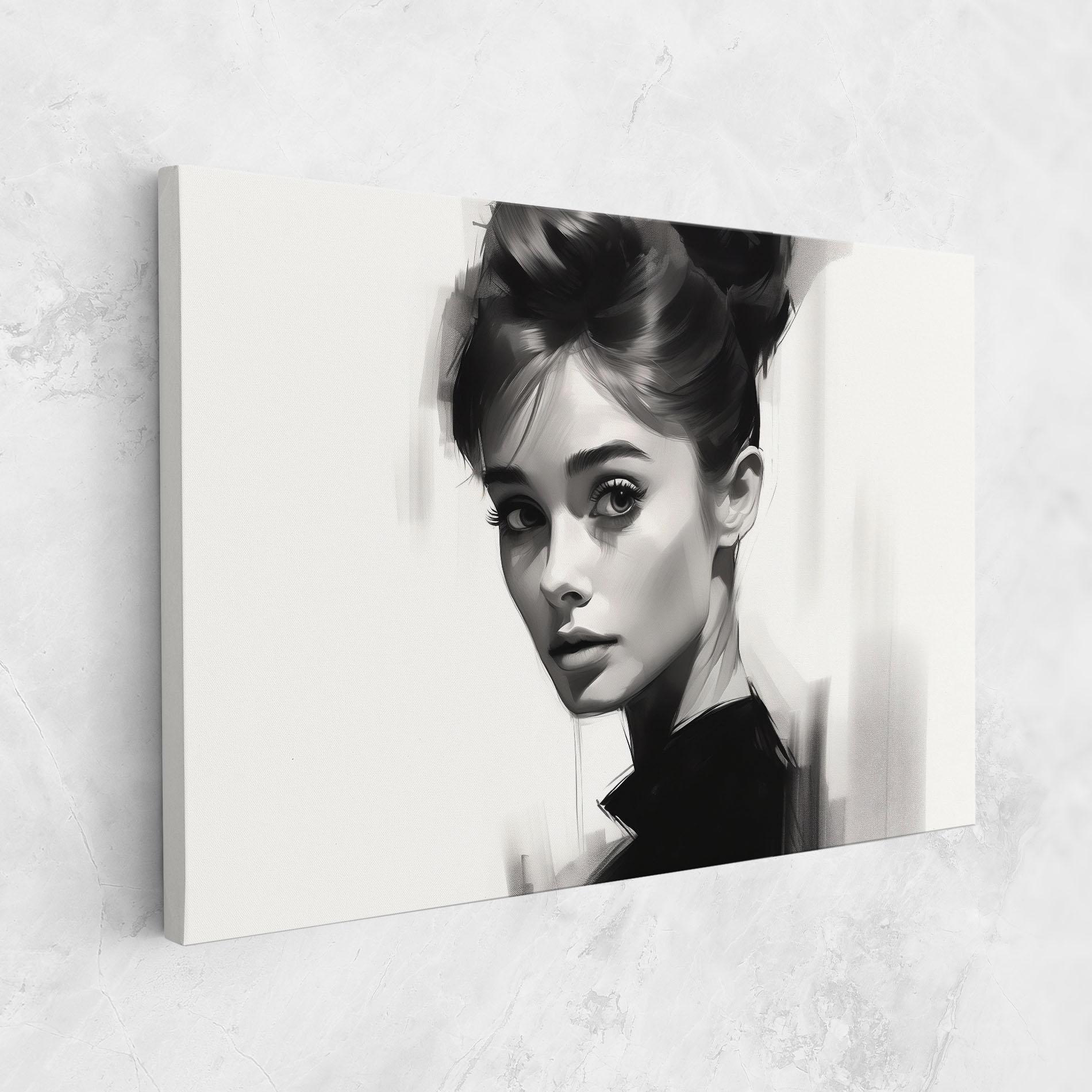 Картина на платно Hepburn Portrait mockup 1