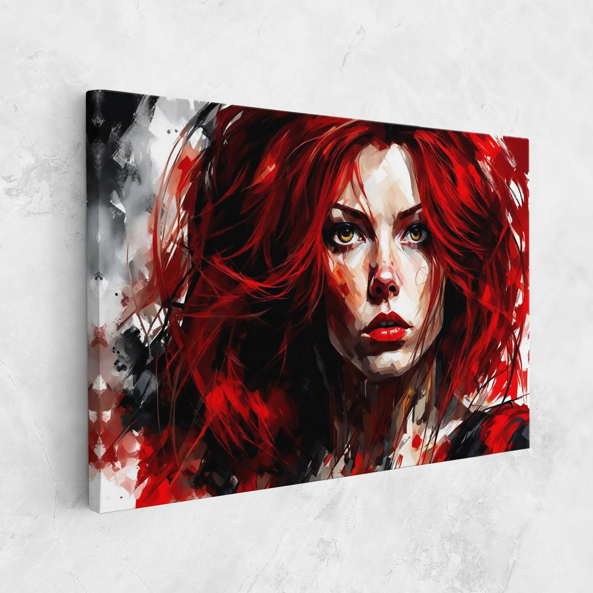 Картина на платно Red Hair Smoky Eyes mockup 1