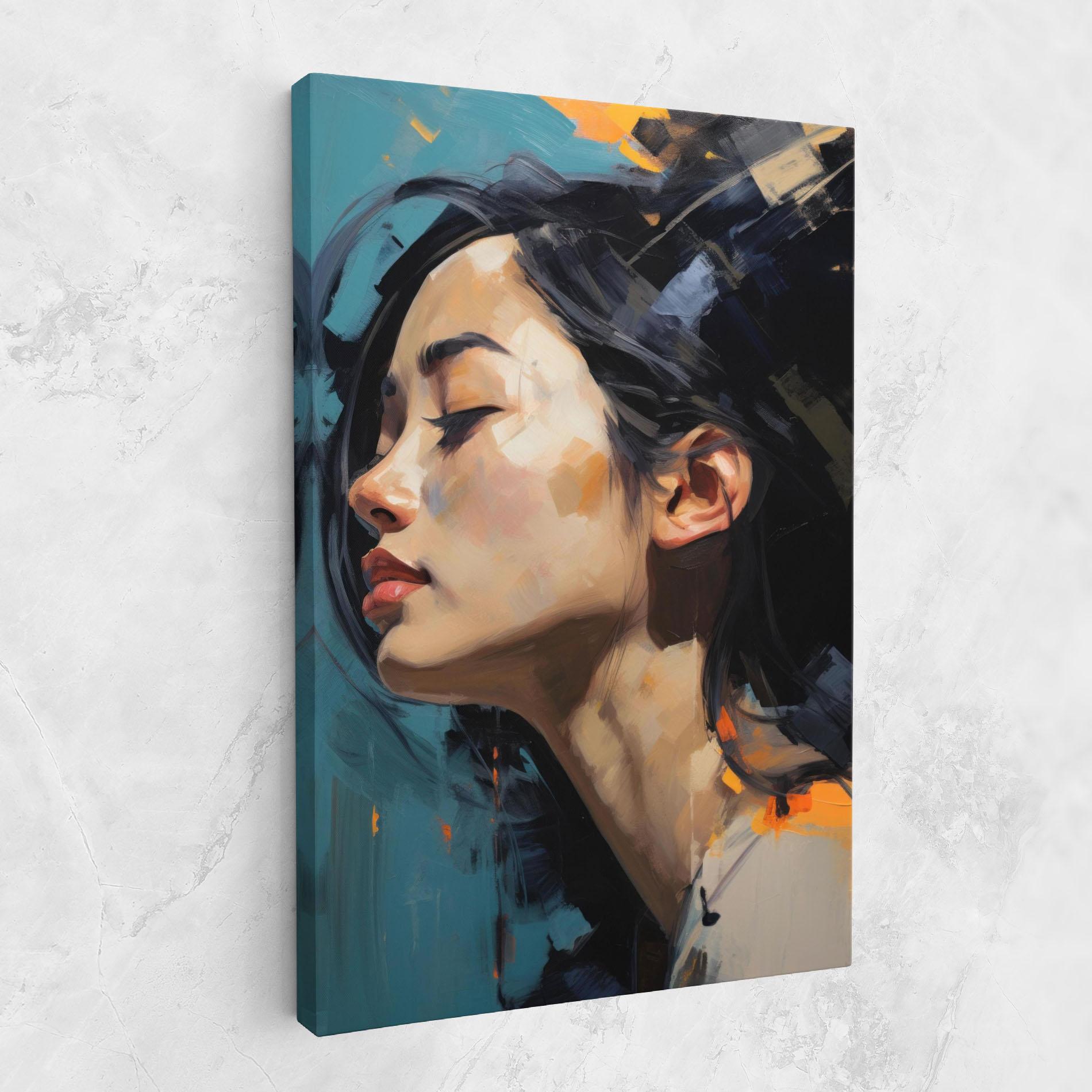 Картина на платно Acrylic Asian Portrait mockup 1