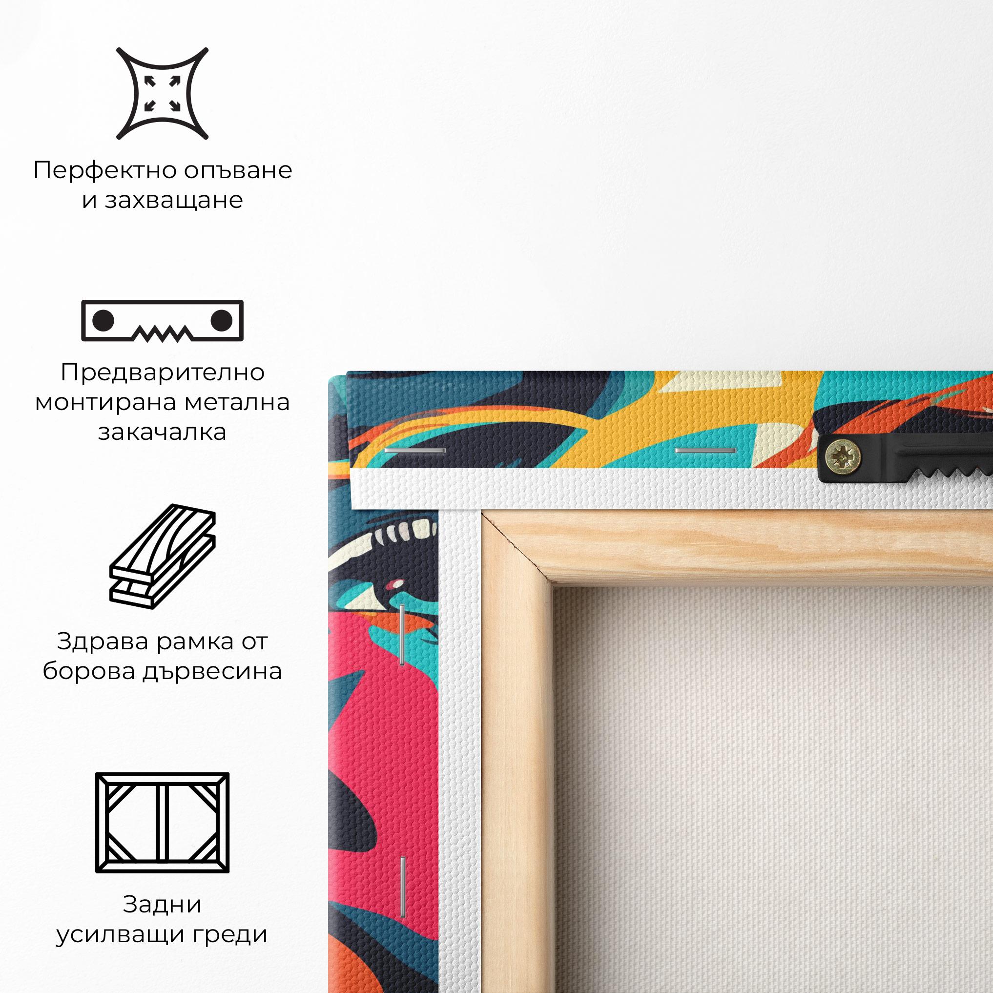 Картина на платно Blonde Girl Portrait mockup 5